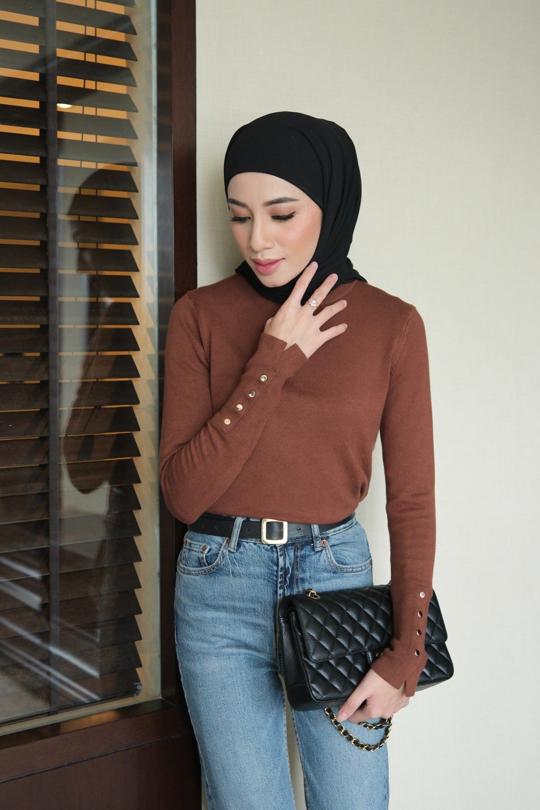 GG Inner Knit - Cappucino - Dalaman Atasan Wanita Bahan Rajut - KW0372160