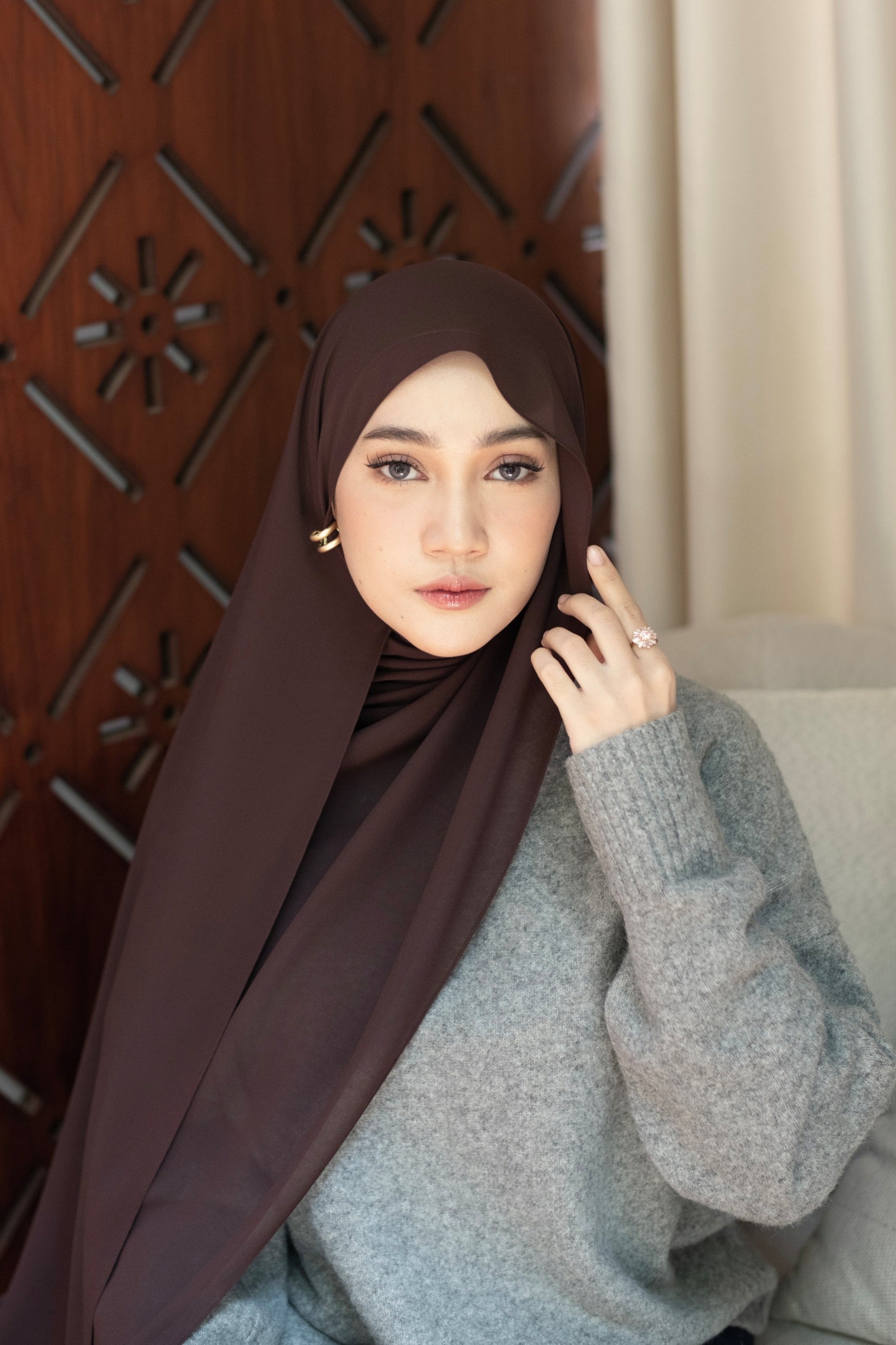 Bawal Shawl - Pashmina Basic Polos Stylish Bahan Cerruty
