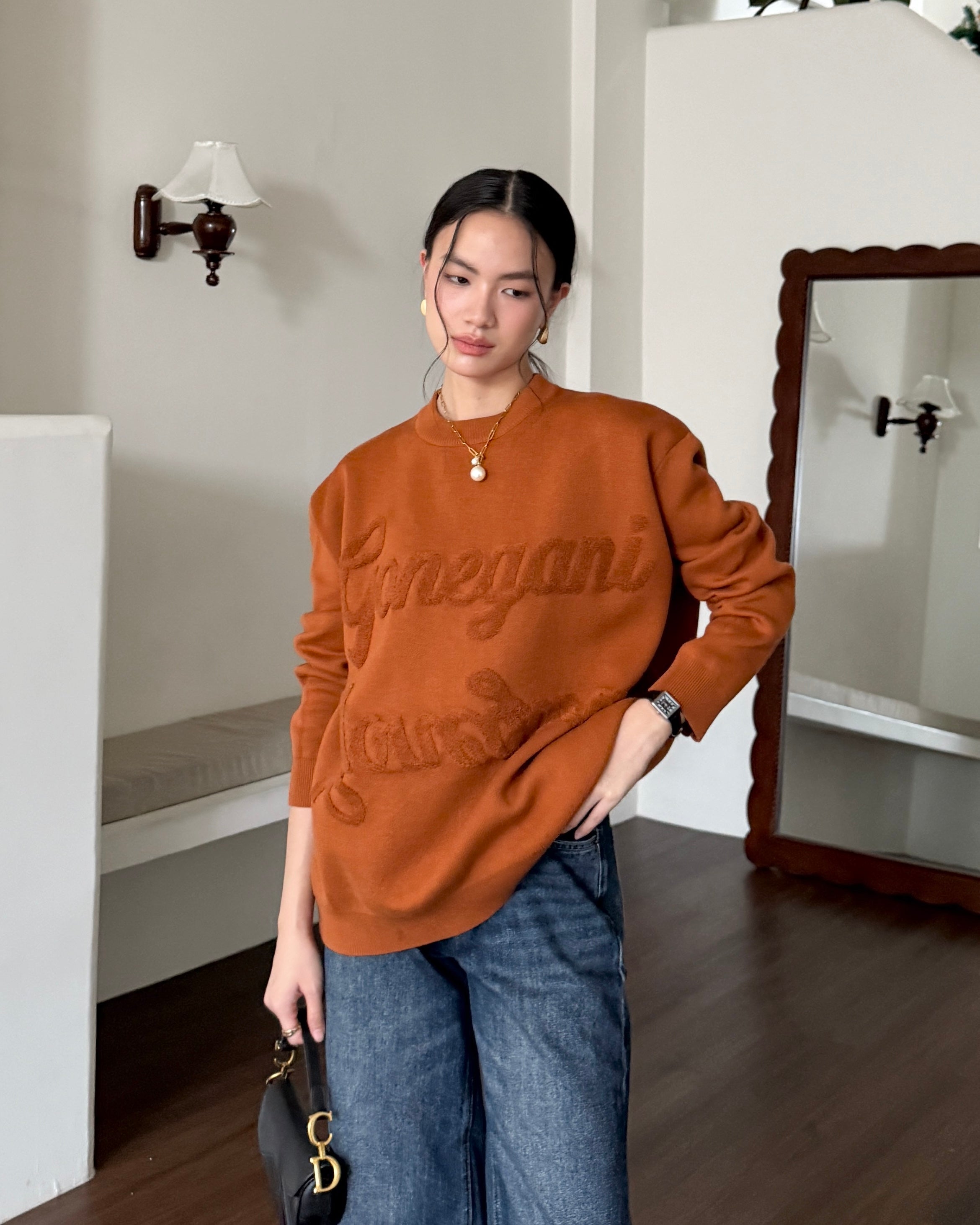 Boxy Sweater - Sweater Unisex Bahan Cotton Knit Premium