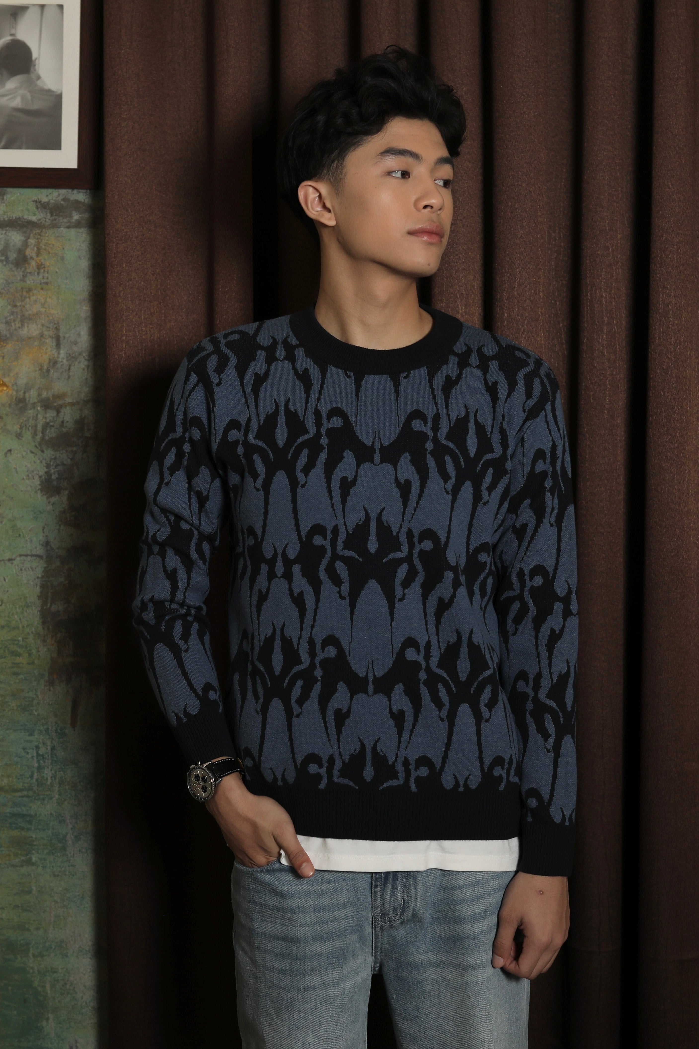 Zayan Sweater - Sweater Rajut Unisex Premium Gaya Minimalis Modern (Man)