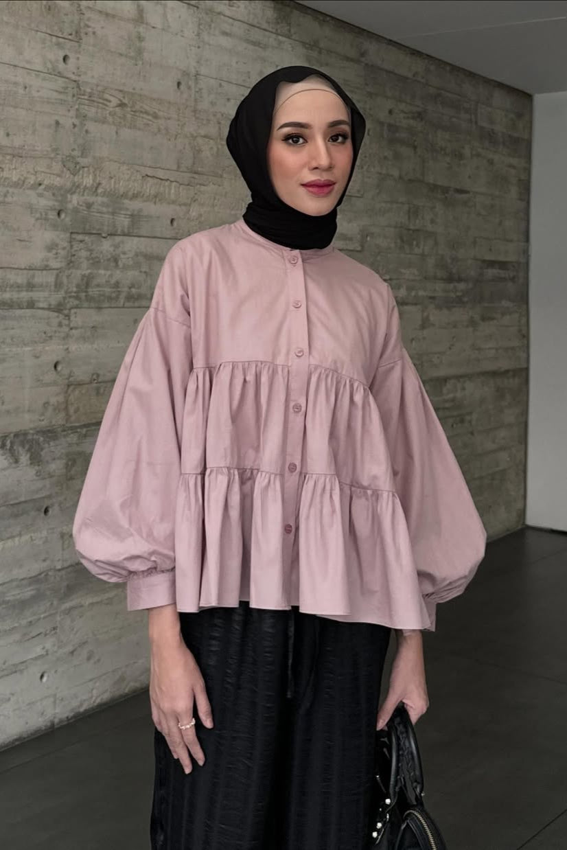 Sonya Crop Tee - Atasan Wanita Bahan Katun Import Terbaik