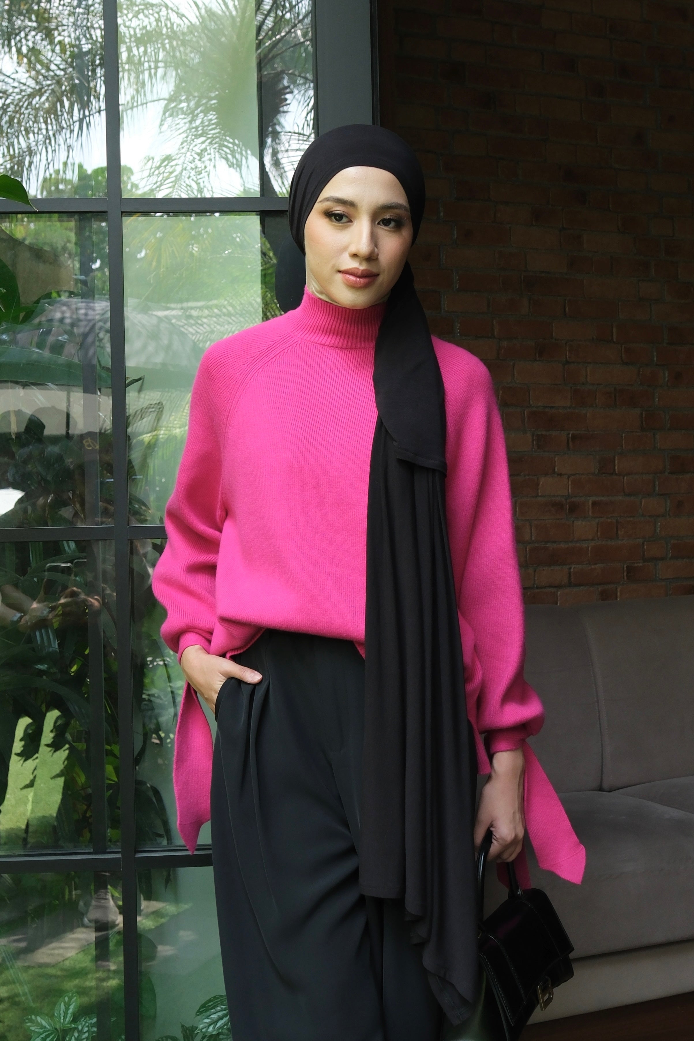 Zara Sweater - Sweater Turtleneck Wanita Bahan Knit