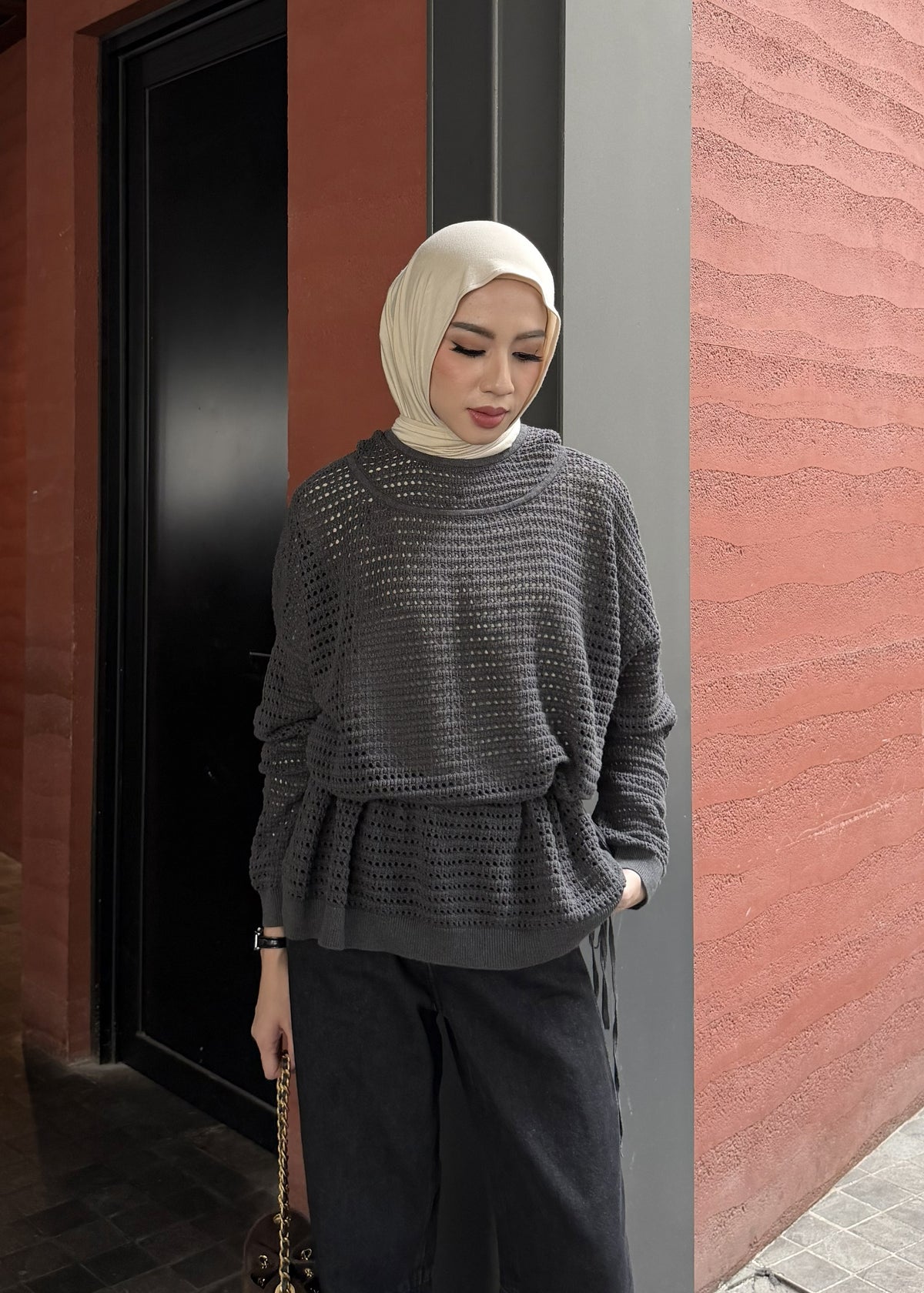 Lumi Knit Sweater - Premium Cotton Crochet Sweater
