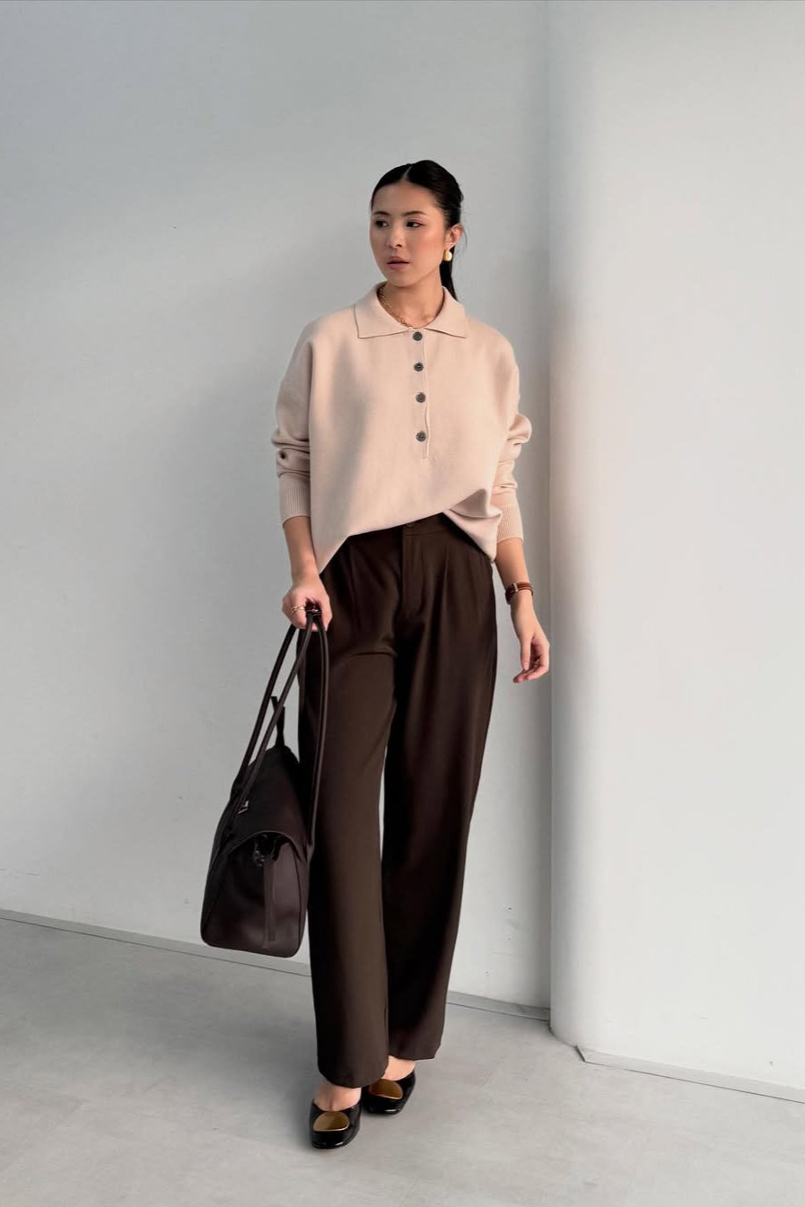 Lowee Pants - Celana Panjang Kantor Polos Trendy Wanita
