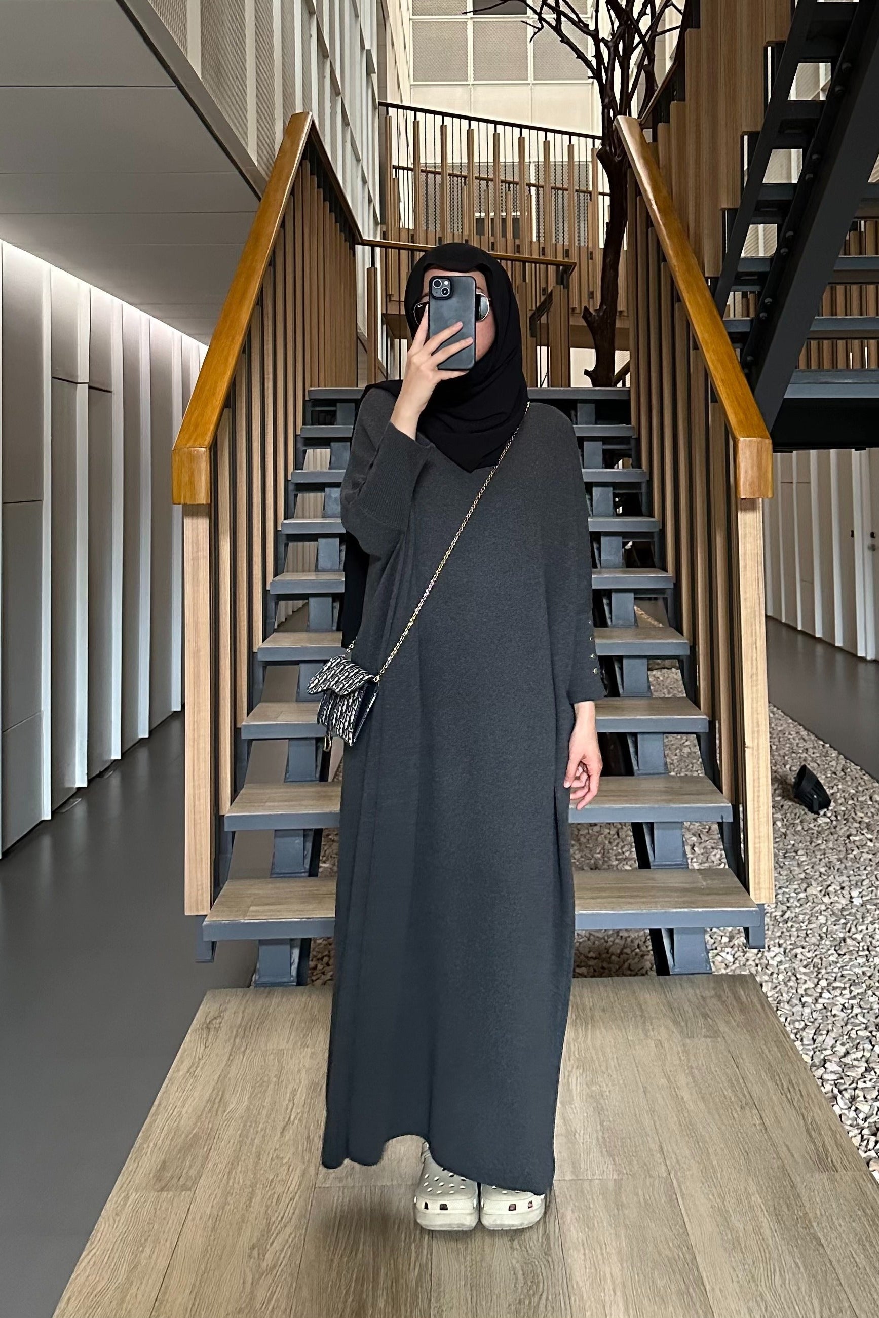 Batwing Dress - Dress Model Batwing Bahan Rajut Premium