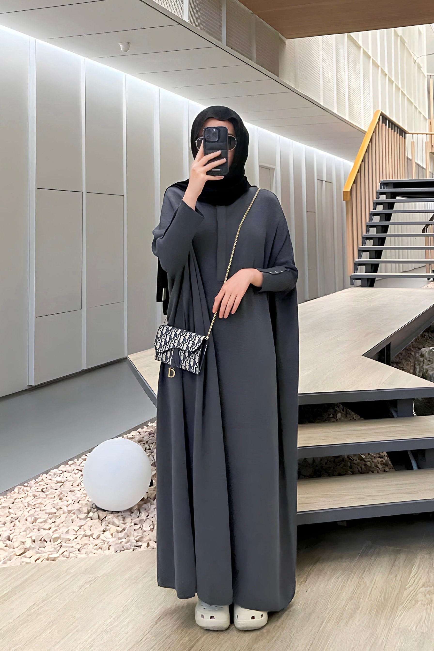 Busui Batwing Dress - Dress Model Batwing Bahan Knit Busui