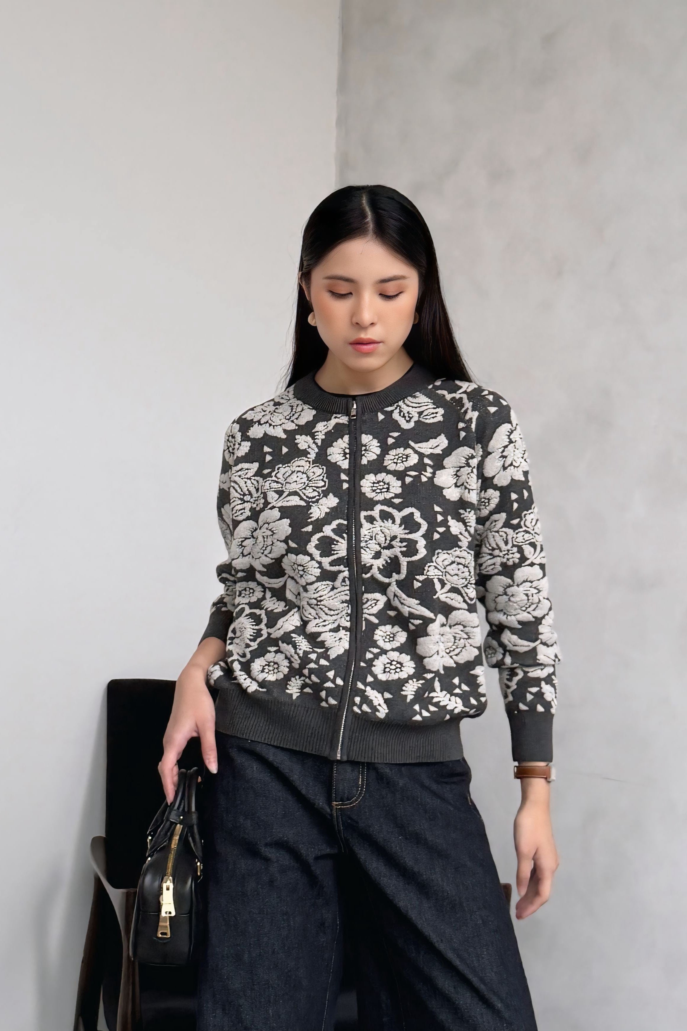 Blossom Cardy - Atasan Wanita Rajut Bahan Knit Premium