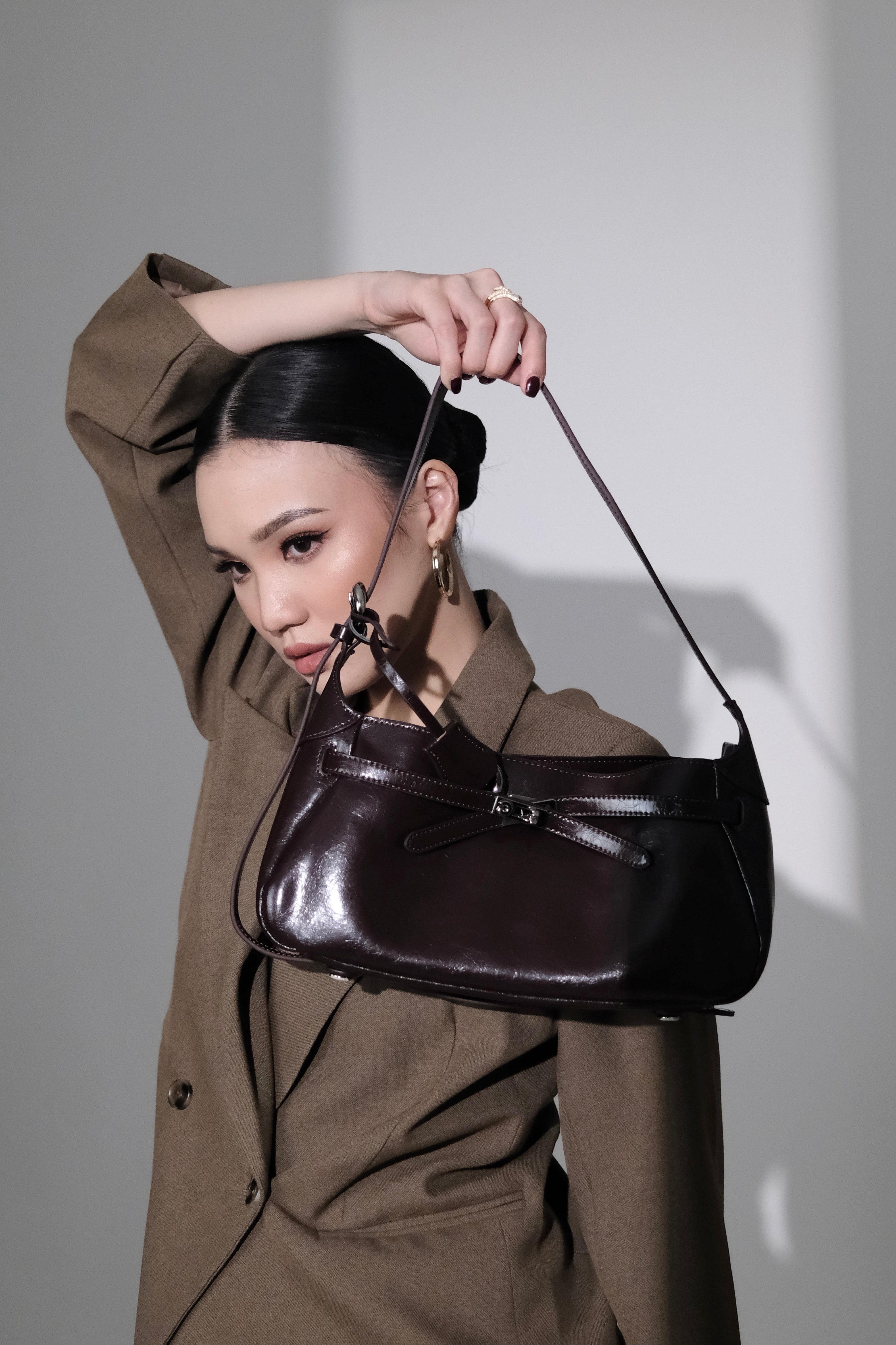 Clara Bag - Tas Bahu Wanita Polos Bahan Real Leather
