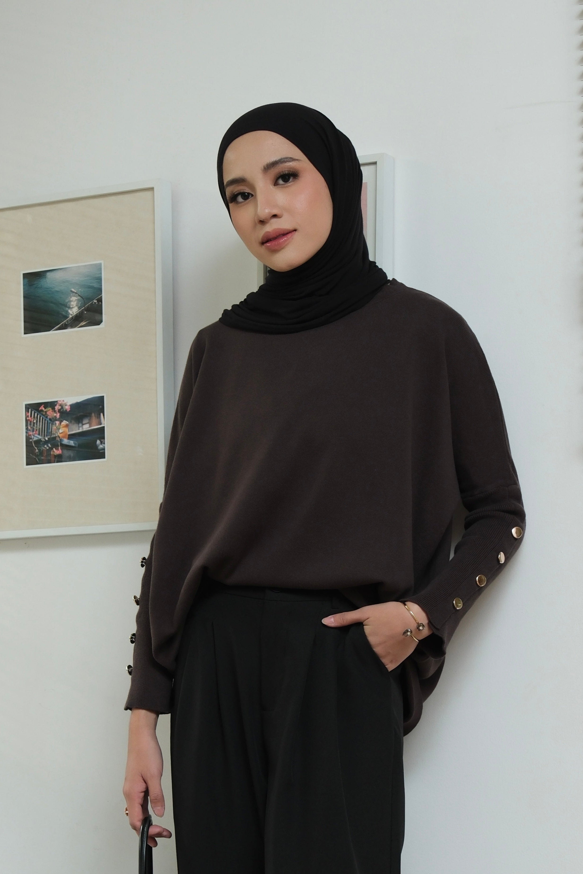 Evora Sweater - Hemlock Sweater Wanita Lengan Berkancing