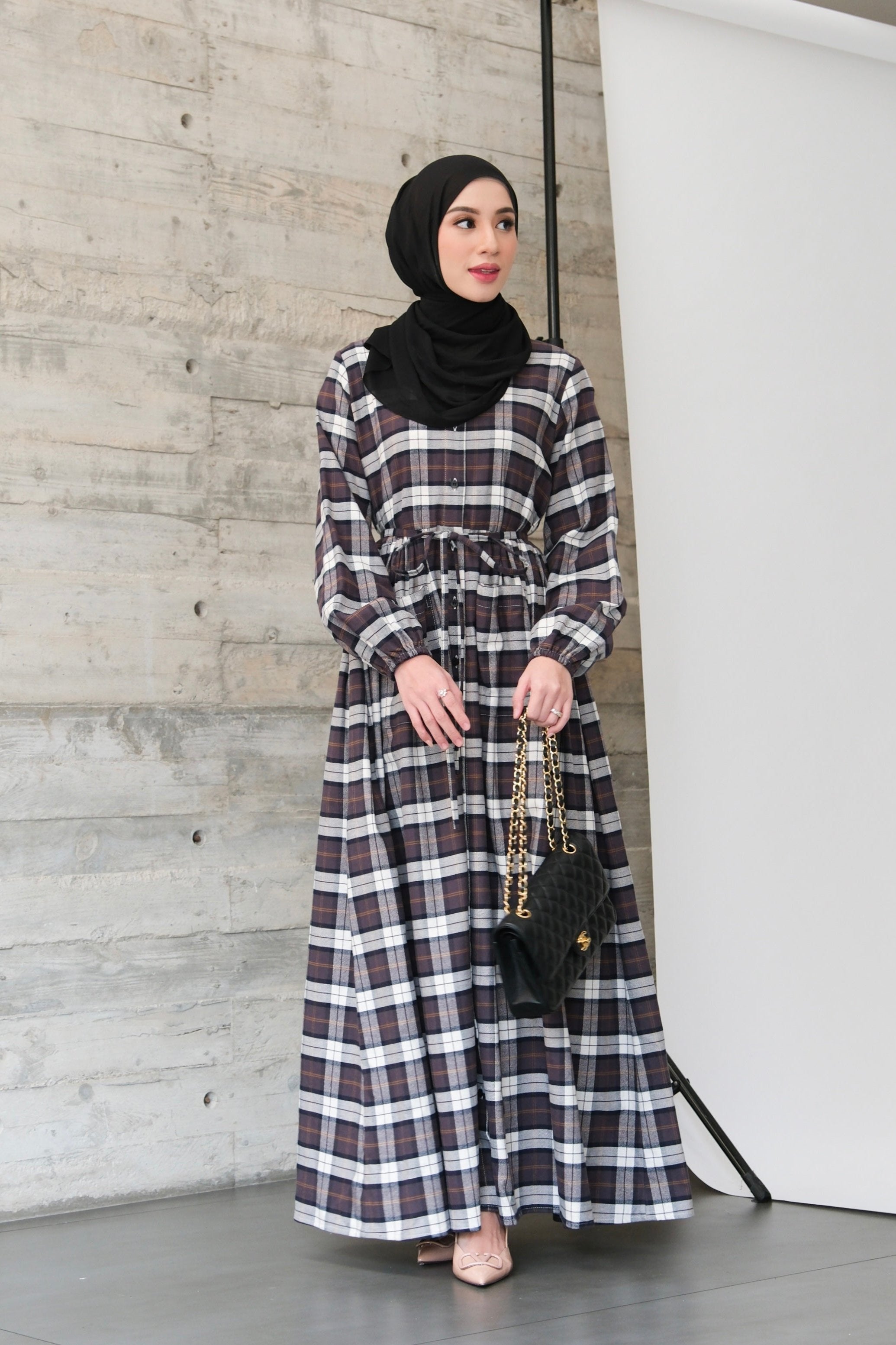 Union Dress - Dress Wanita Bahan Flanel premium