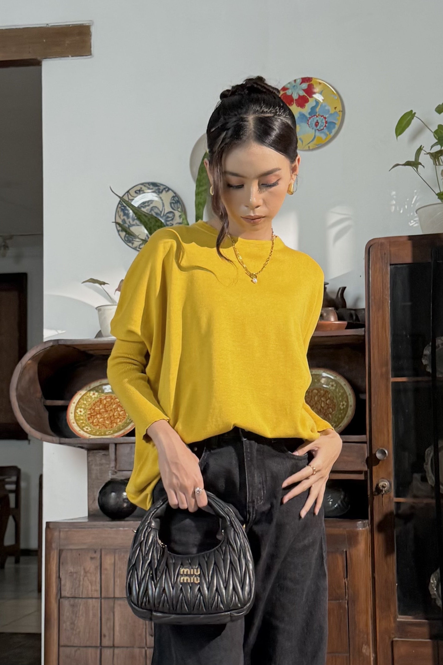 Batwing Sweater - Sweater Batwing Wanita Modest Dan Kasual