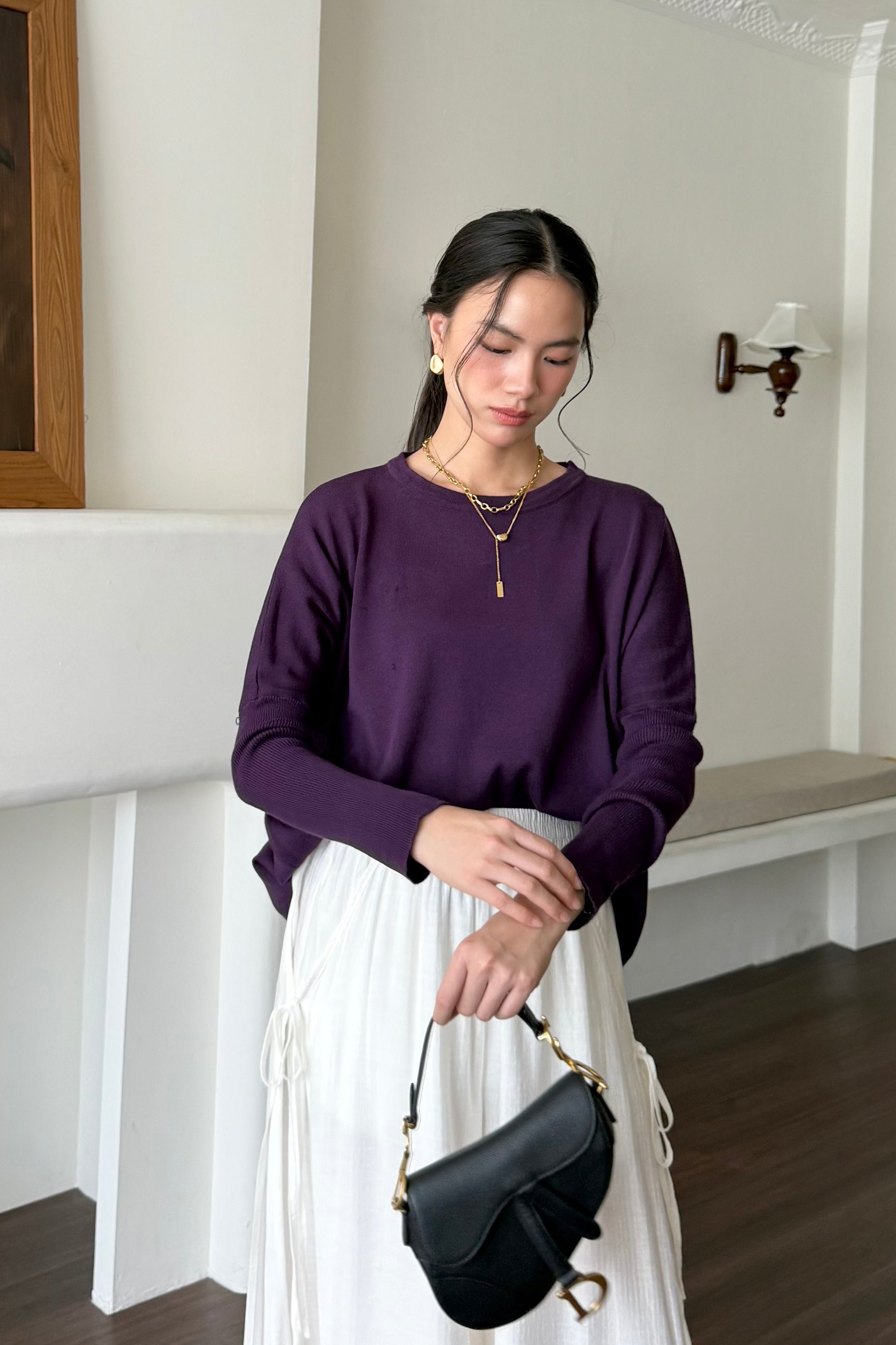 Batwing Sweater - Sweater Batwing Wanita Modest Dan Kasual