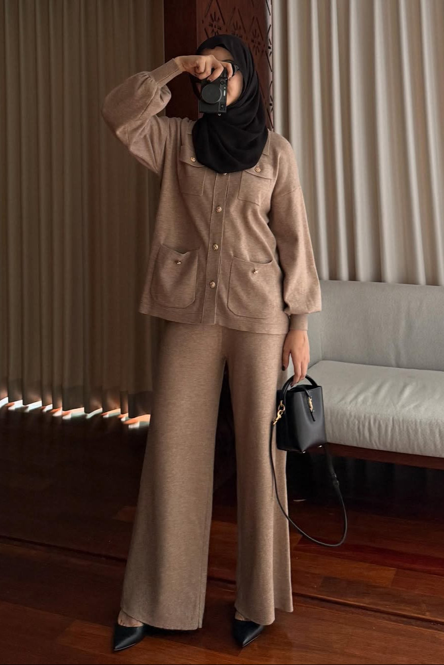 [DEFECT] - Aluna Set - Setelan Atasan Bawahan Wanita Bahan Knit