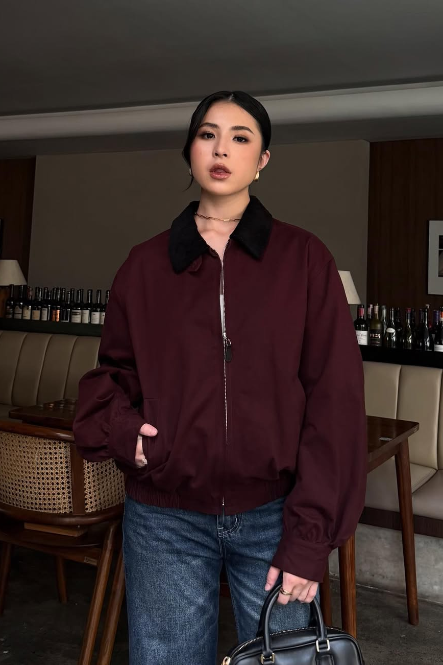 Loe Jacket -  Atasan Wanita Berkerah Trendy Bahan Cotton Drill