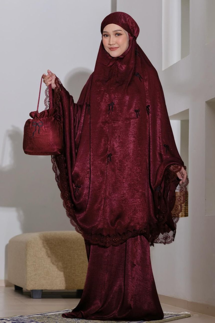 [B1G1] - [DEFECT] - Ribbon Mukena - Mukena 2in1 Travel