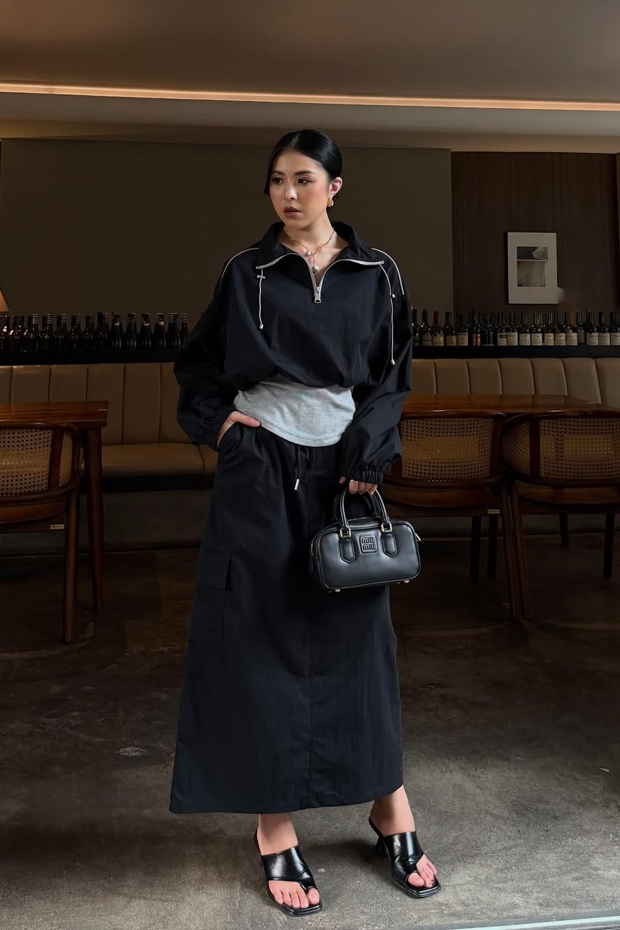 [DEFECT] Mimi Set - Atasan Bawahan Wanita Stylish Bahan Parasut