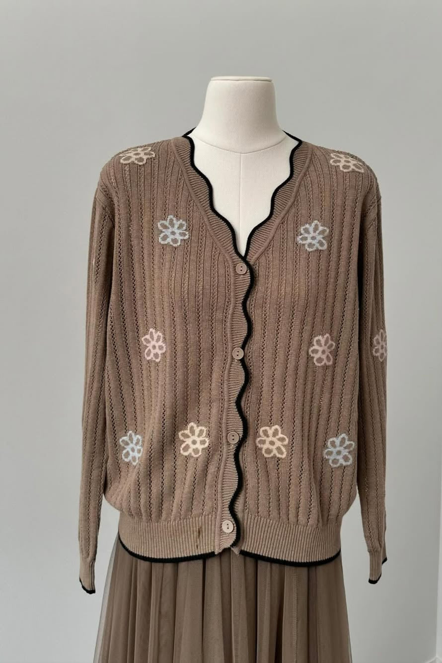 Bloom Cardy - Cardigan Berkancing Wanita Bahan Knit