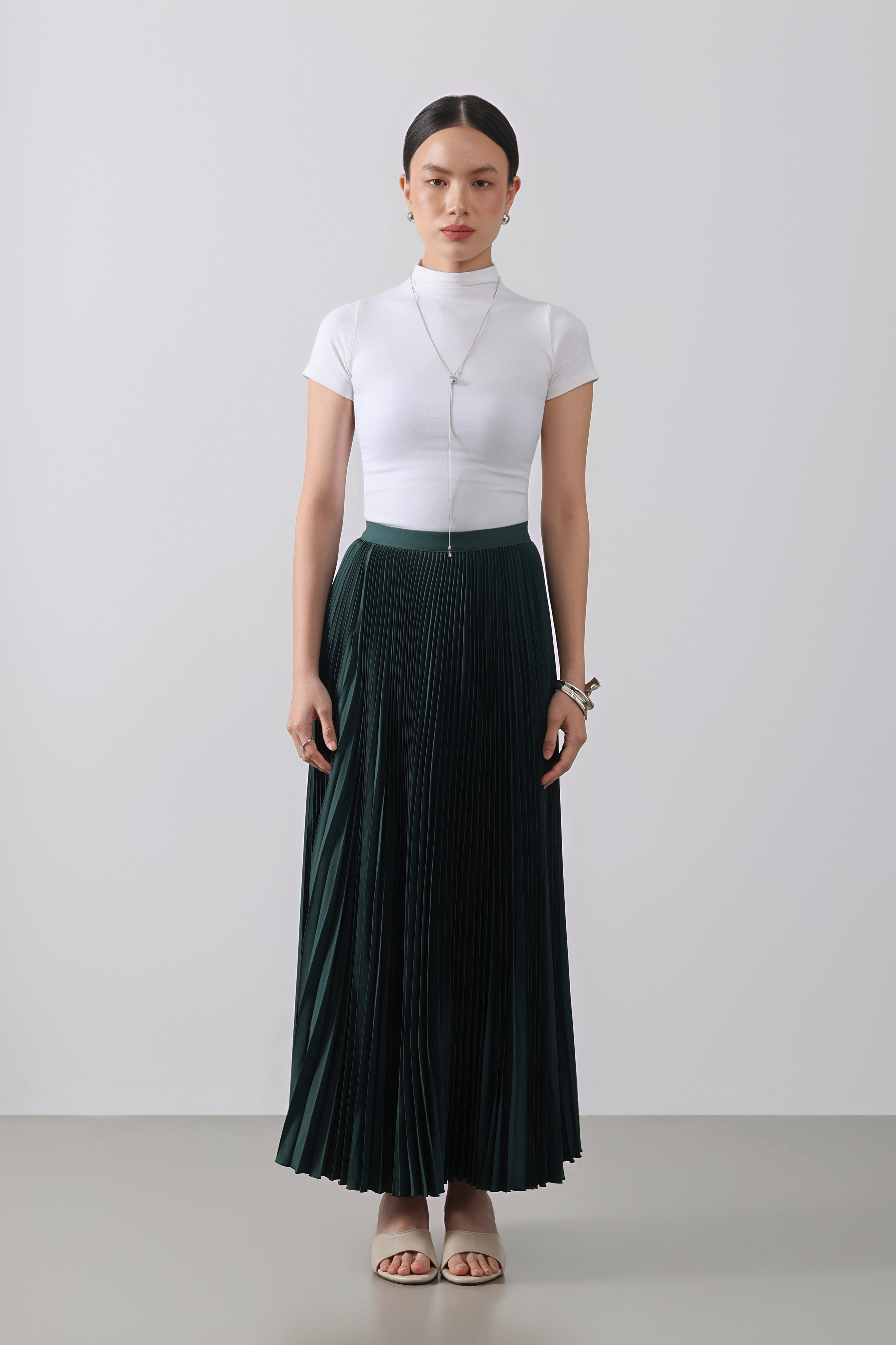 Atala Basic Skirt - Rok Plisket Maxi Polos