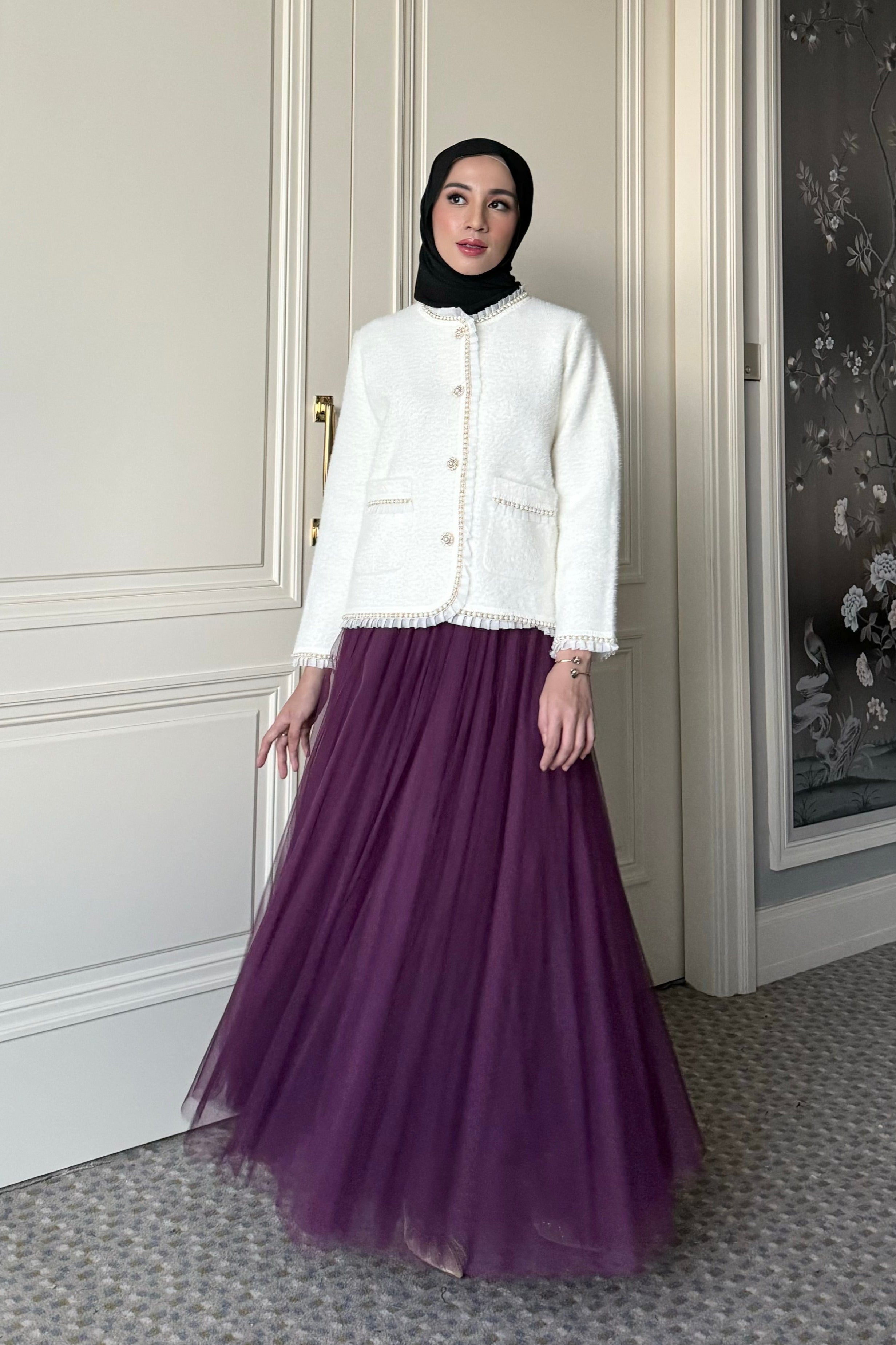 Tutu Skirt - Rok Wanita panjang Full Furing Pinggang Flowly