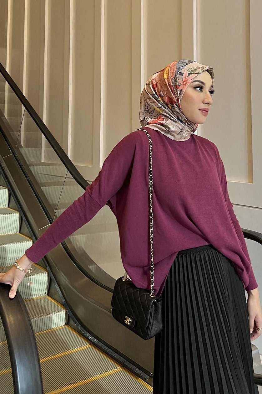 Batwing Sweater - Sweater Batwing Wanita Modest Dan Kasual