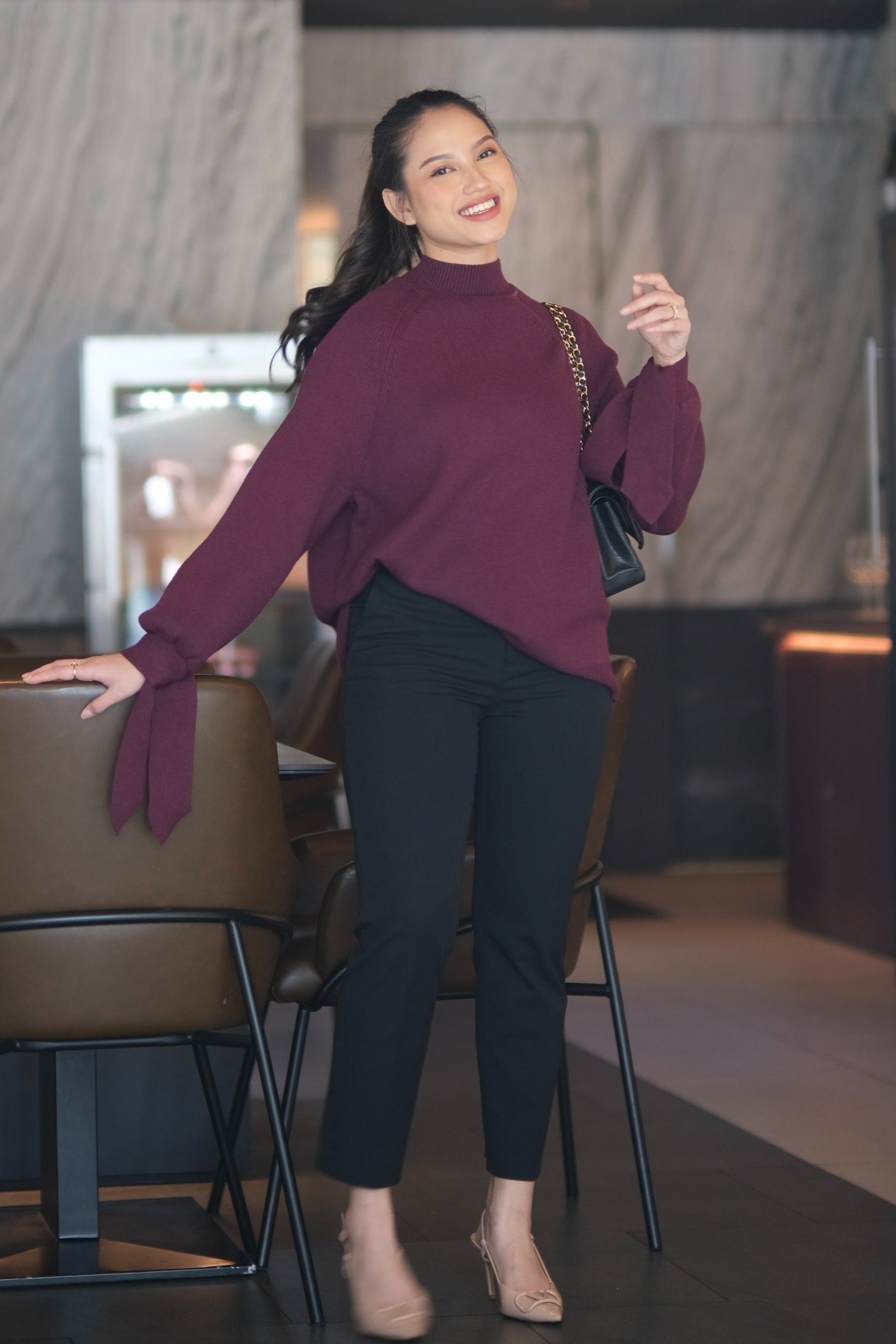 Zara Sweater - Burgundy