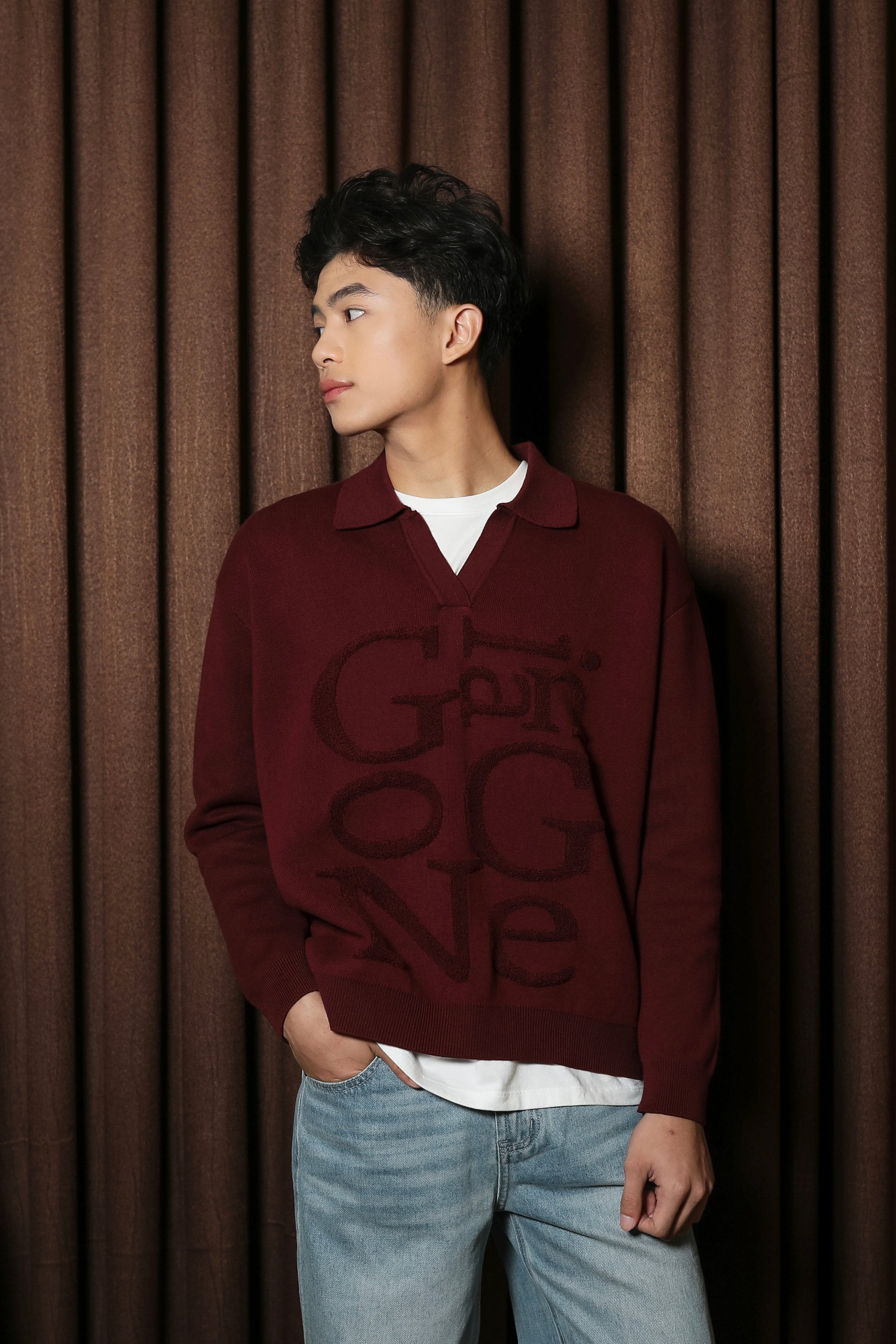 GONEGANI Man - GG V Neck Sweater Rajut
