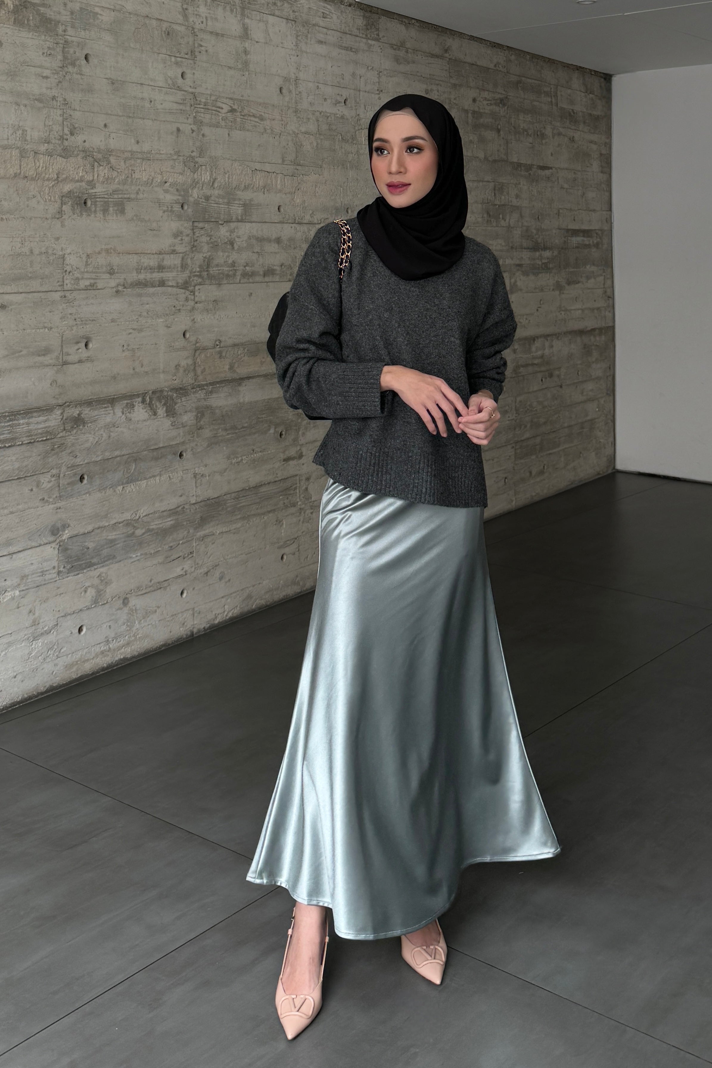 Vaia Skirt - Mineral - Rok Wanita Panjang Shimmer