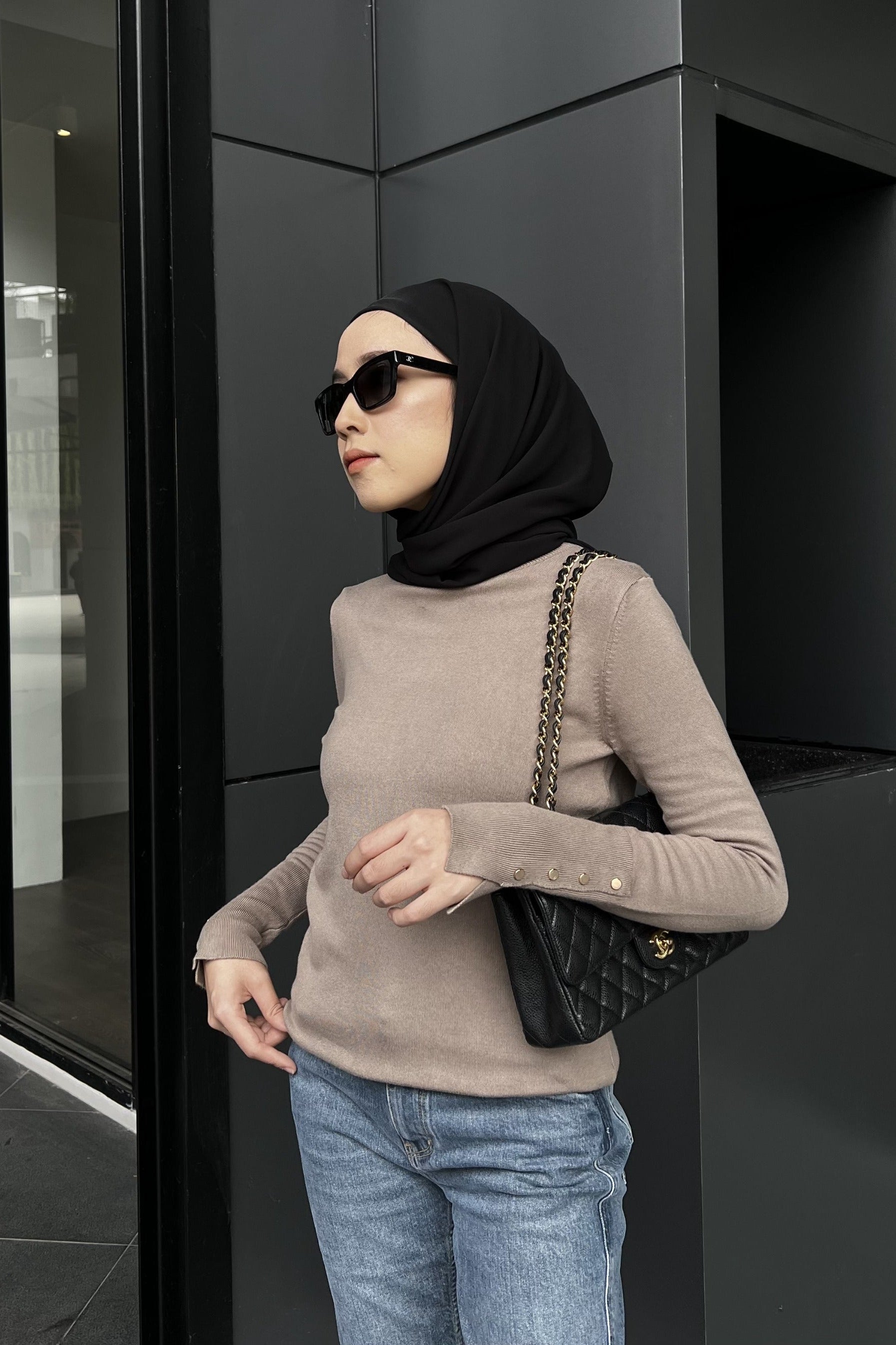 GG Inner Knit -  Mocca - Dalaman Atasan Wanita Bahan Rajut - KW0370580