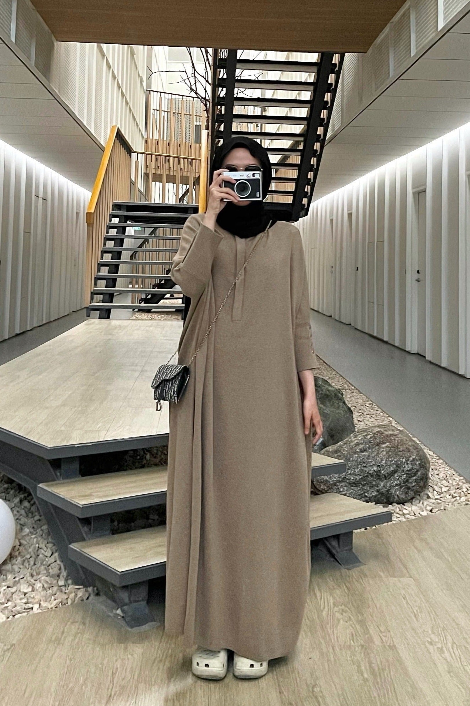 Busui Batwing Dress - Dress Model Batwing Bahan Knit Busui