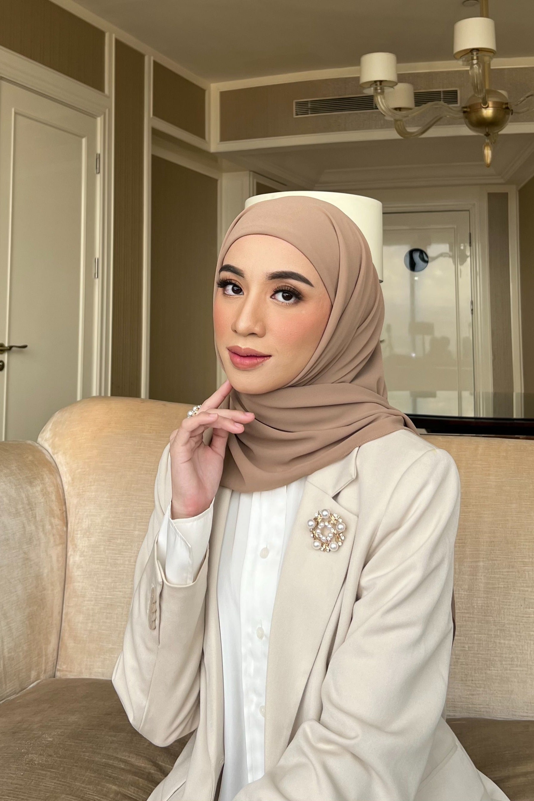 Mega Inner Square - Mocca - Hijab Segi Empat Polos