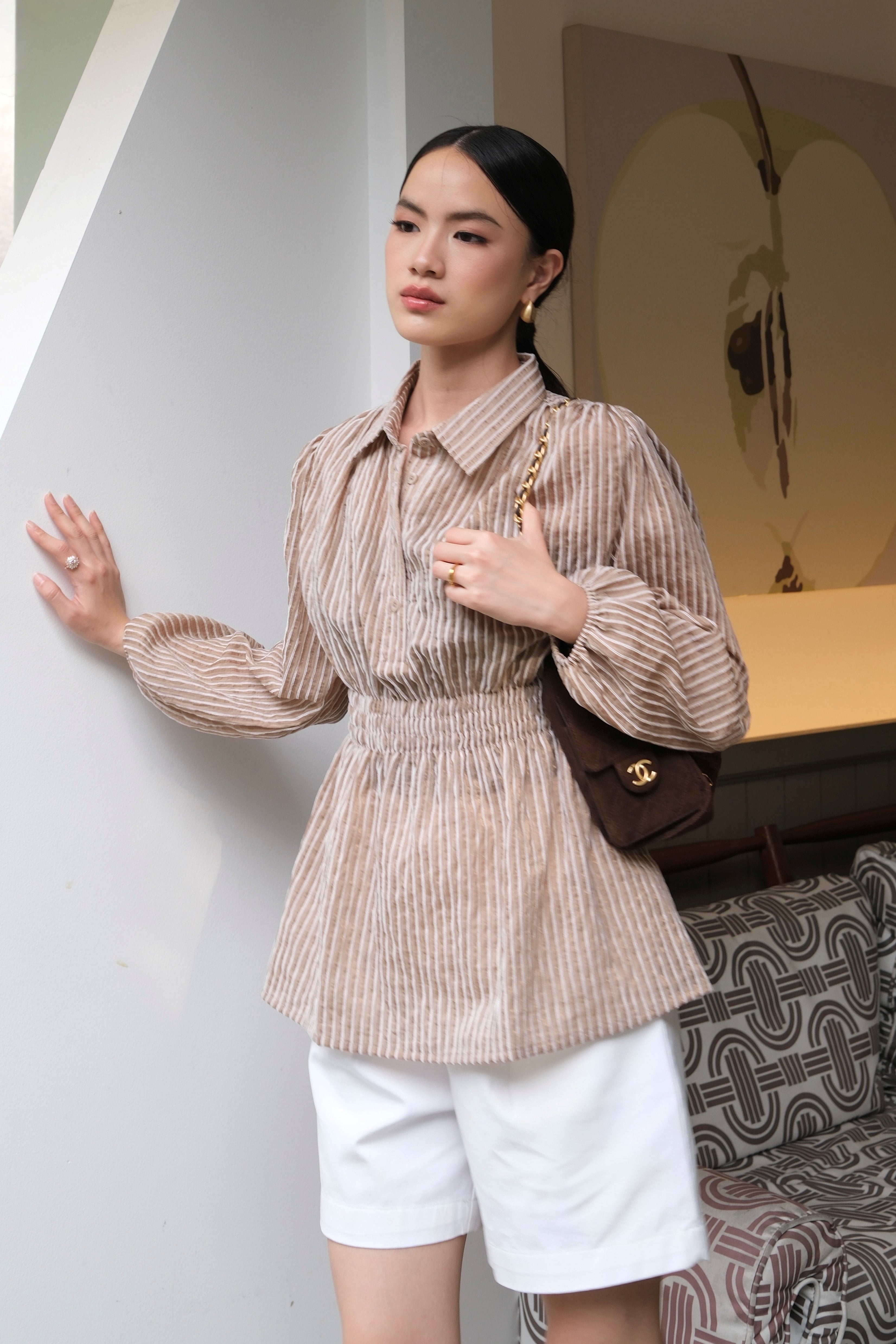 Smokiss Blouse - Atasan Wanita Detail Kerut Smock Gaya Elegan & Cantik