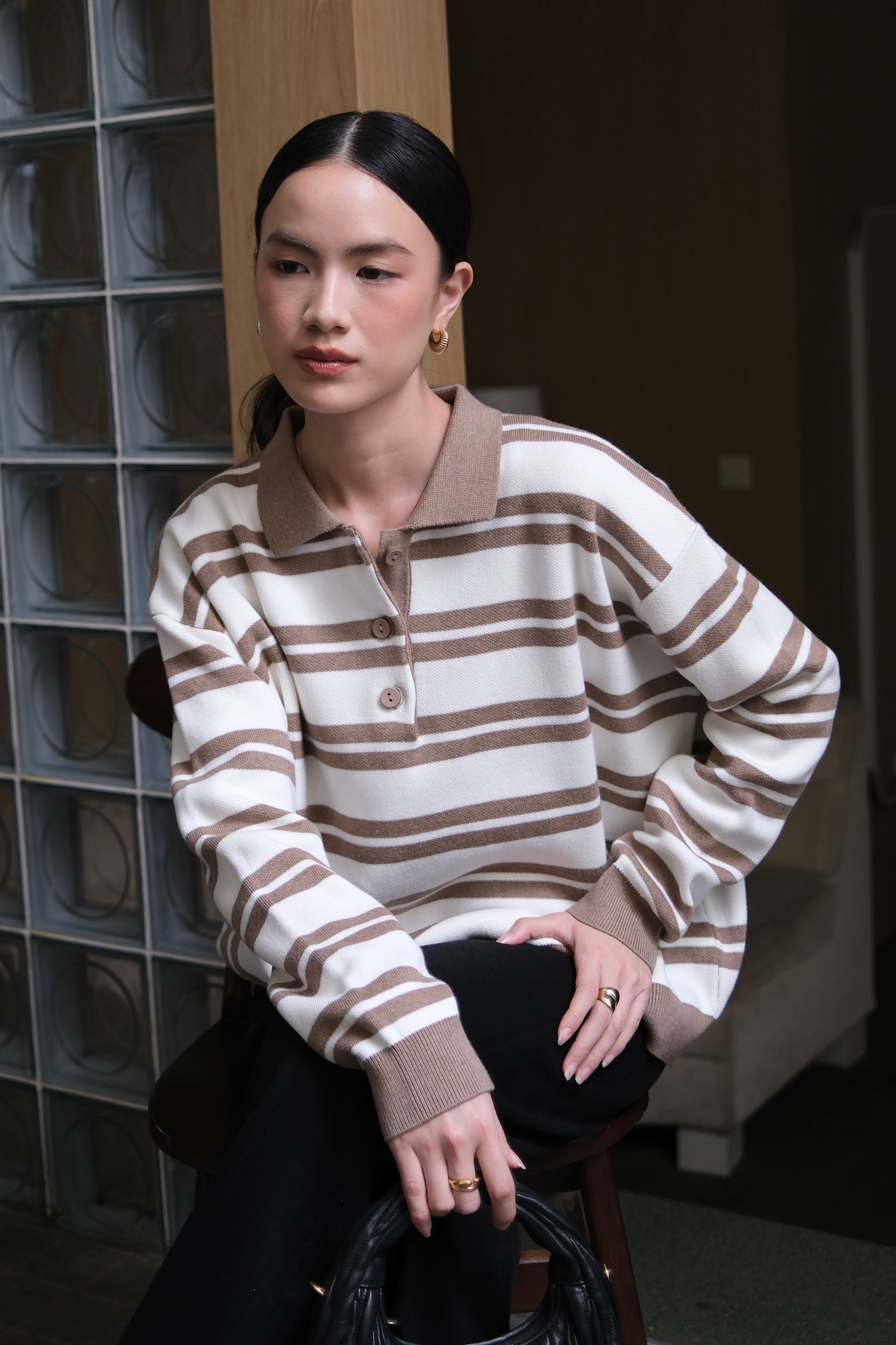 Hiptoon Stripe Sweater – Premium Striped Knitwear