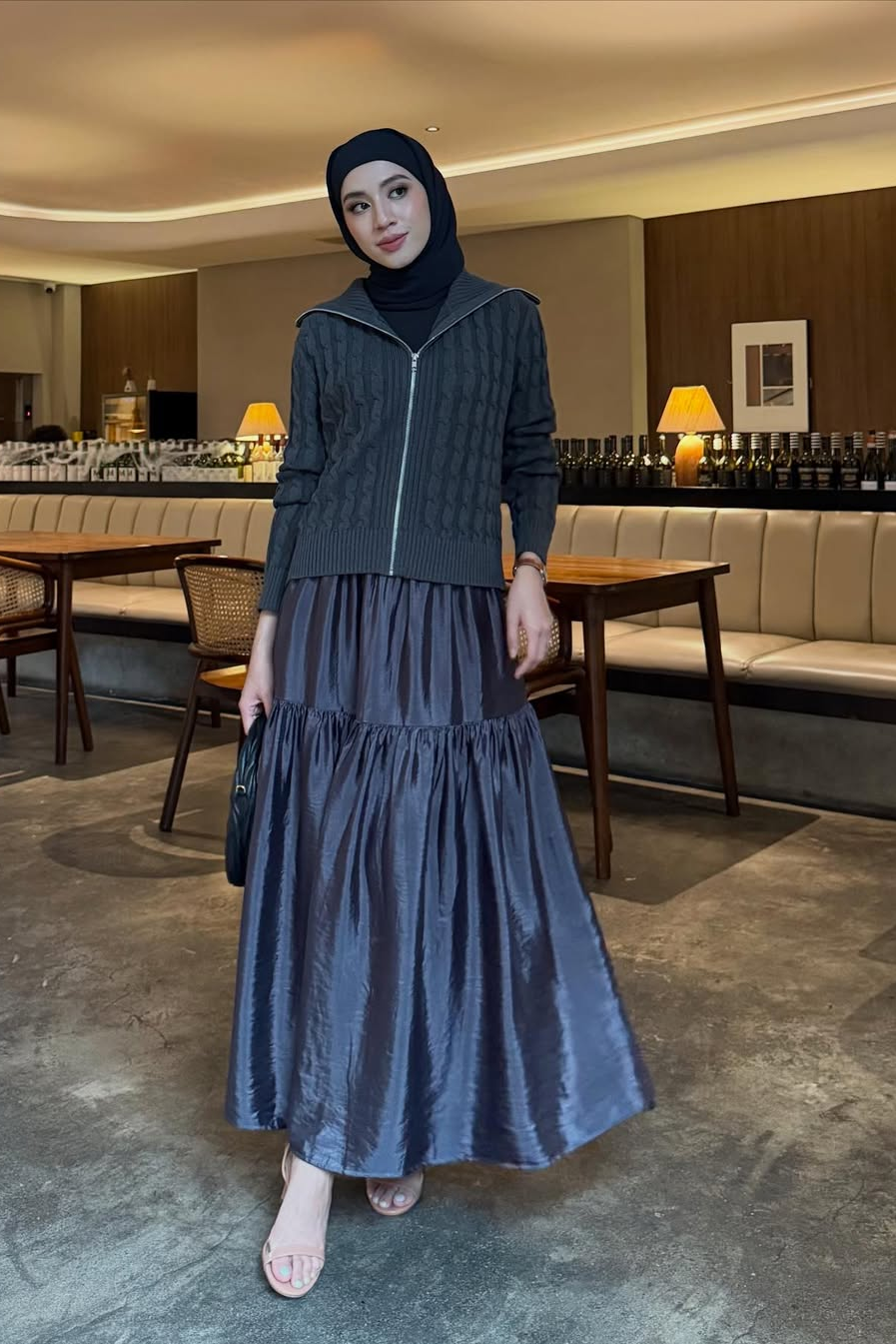 Namira Skirt - Rok Wanita Bahan Silk Import Premium