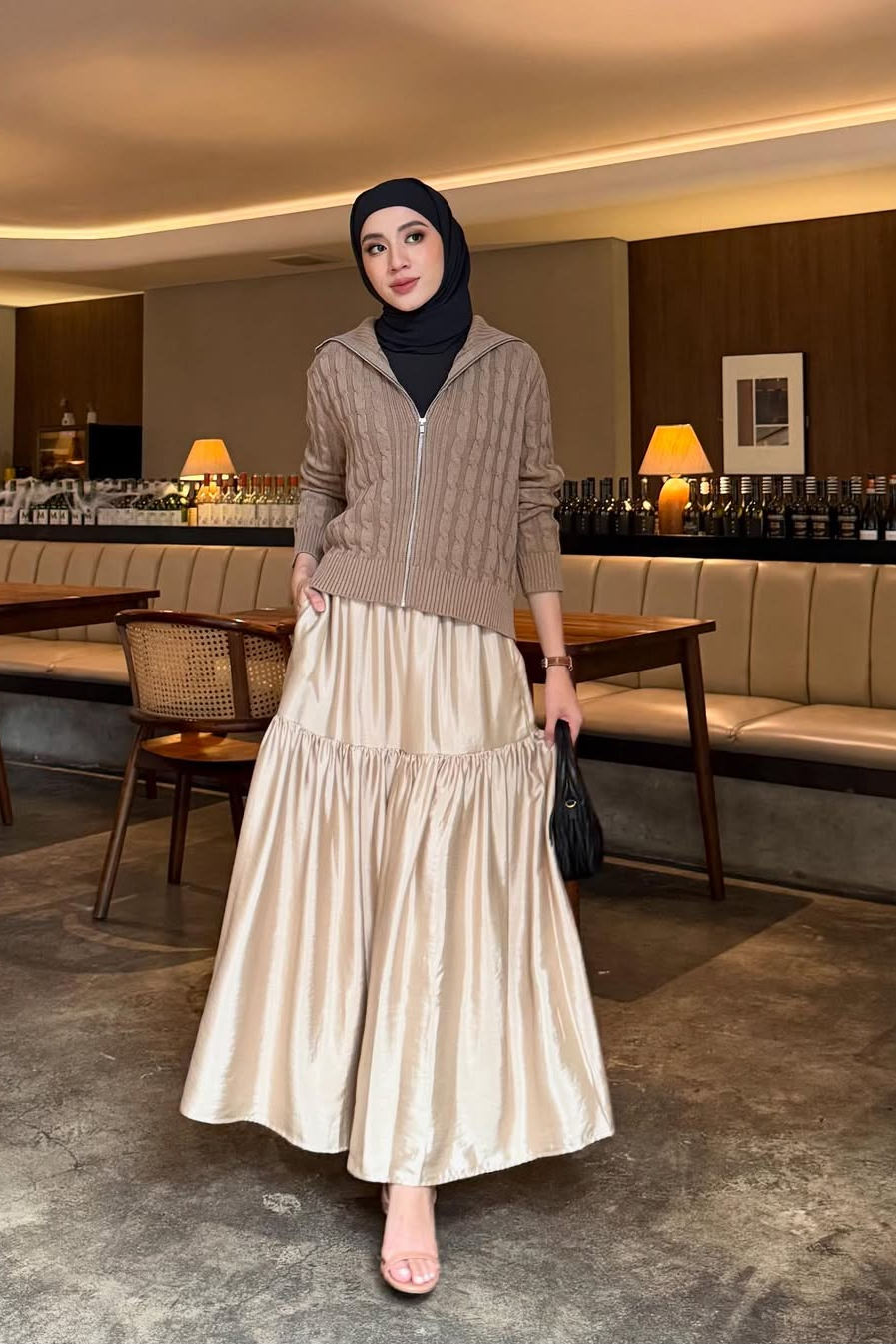 Namira Skirt - Rok Wanita Bahan Silk Import Premium