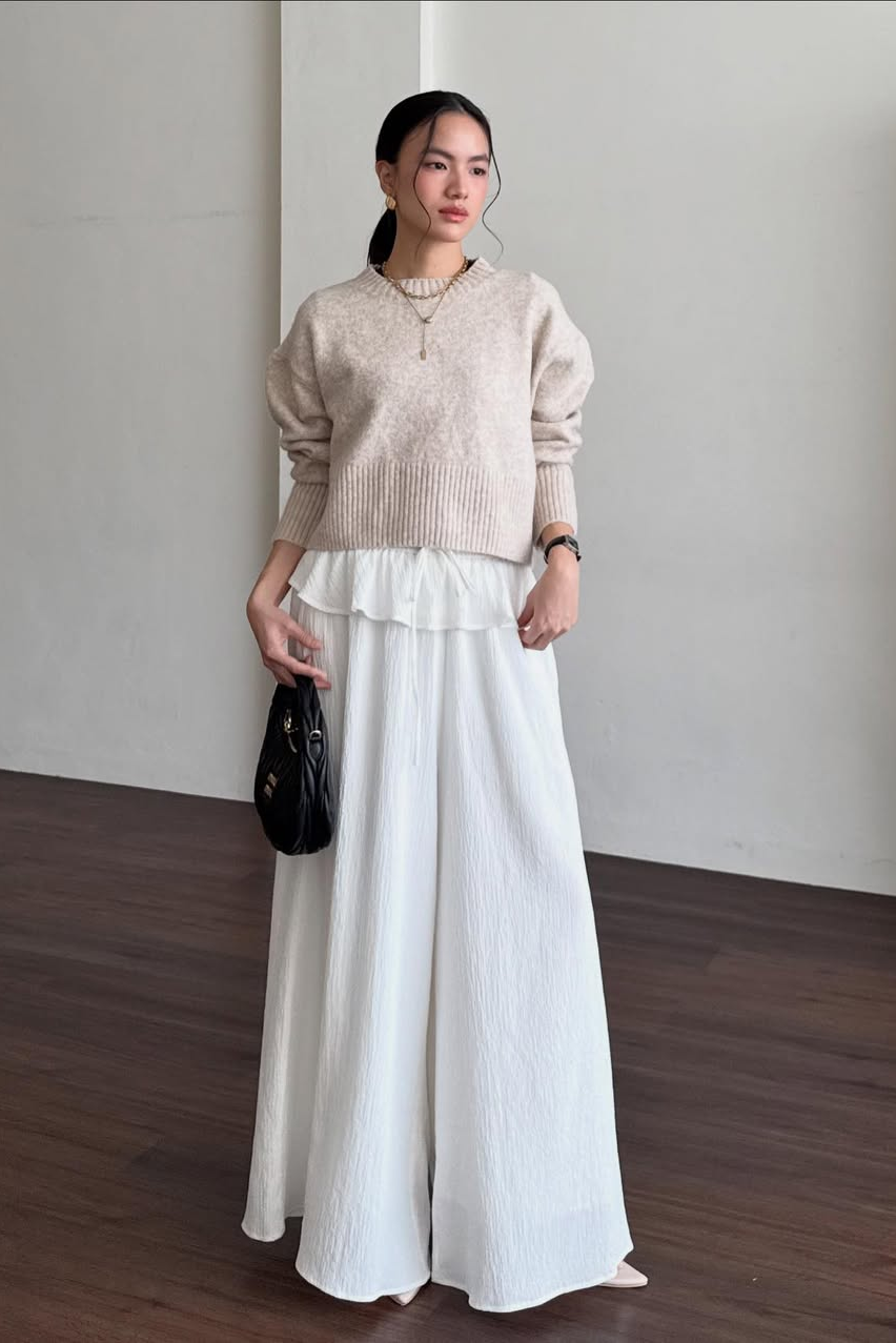 Nari Ruffle Cullote -  Cullote Wanita Bahan Crinkle