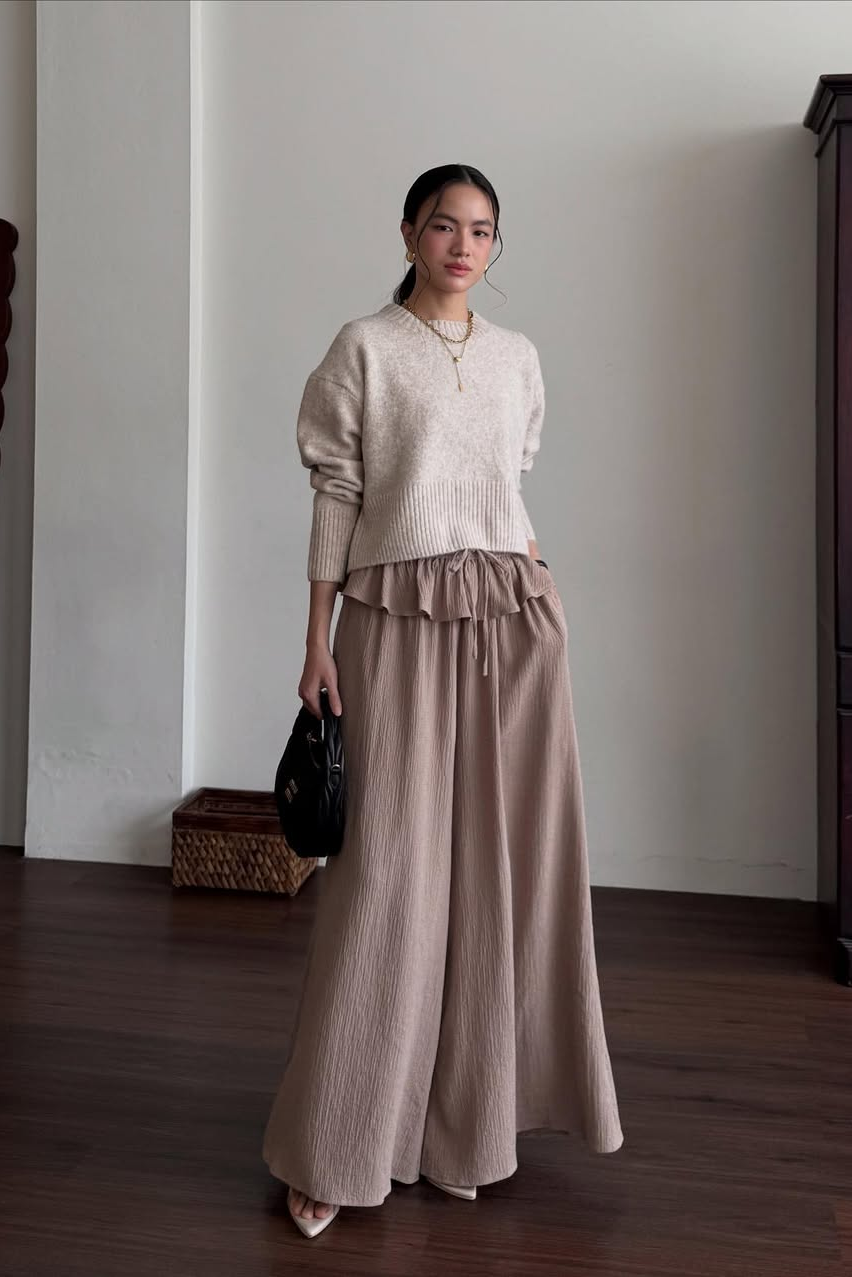 Nari Ruffle Cullote -  Cullote Wanita Bahan Crinkle