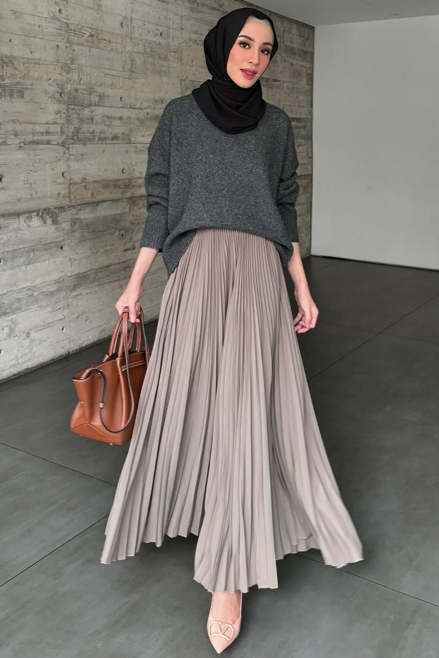 Atala Basic Skirt - Rok Plisket Maxi Polos