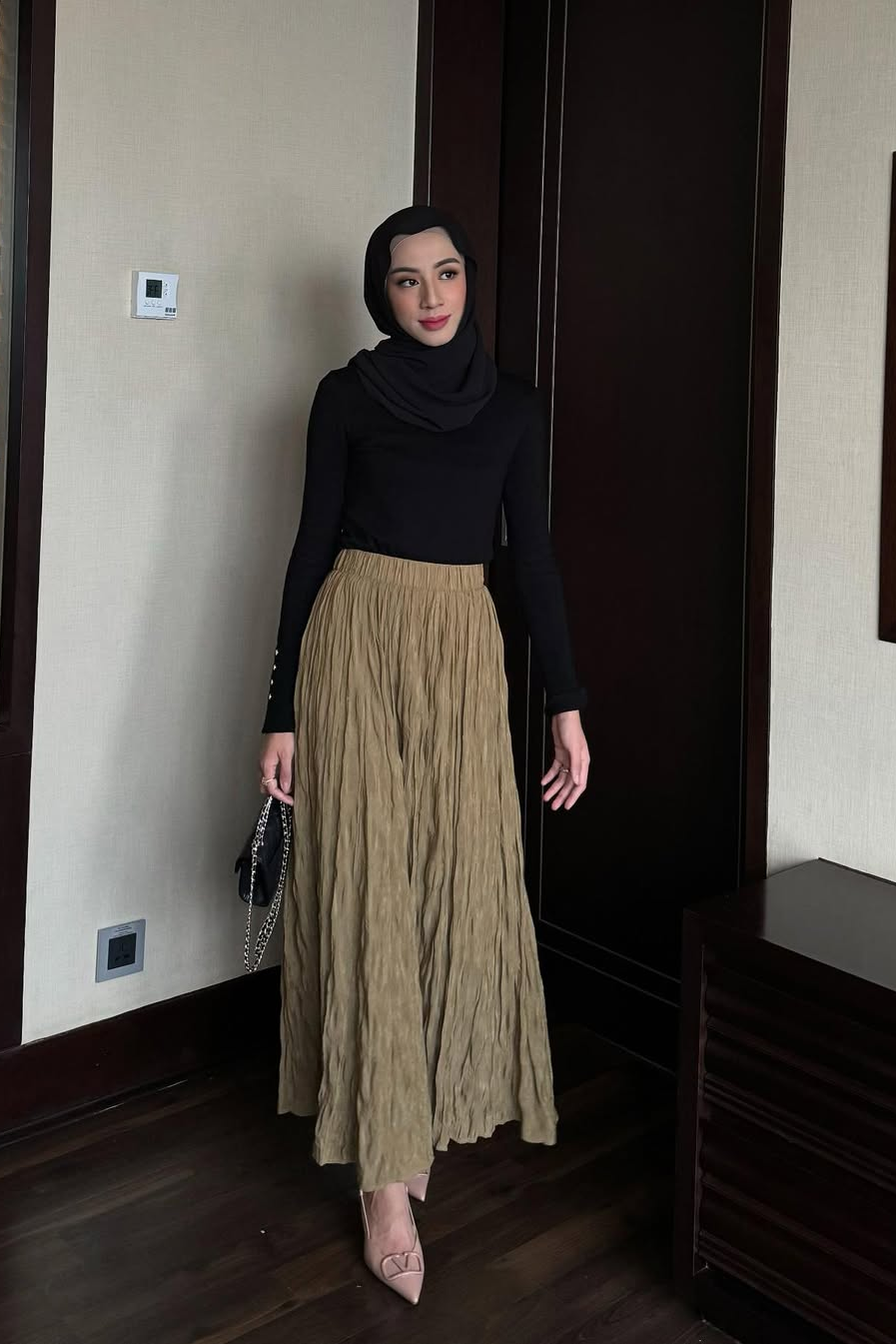 Noor Skirt - Rok Panjang Flowy Wanita Bahan Crepe Premium