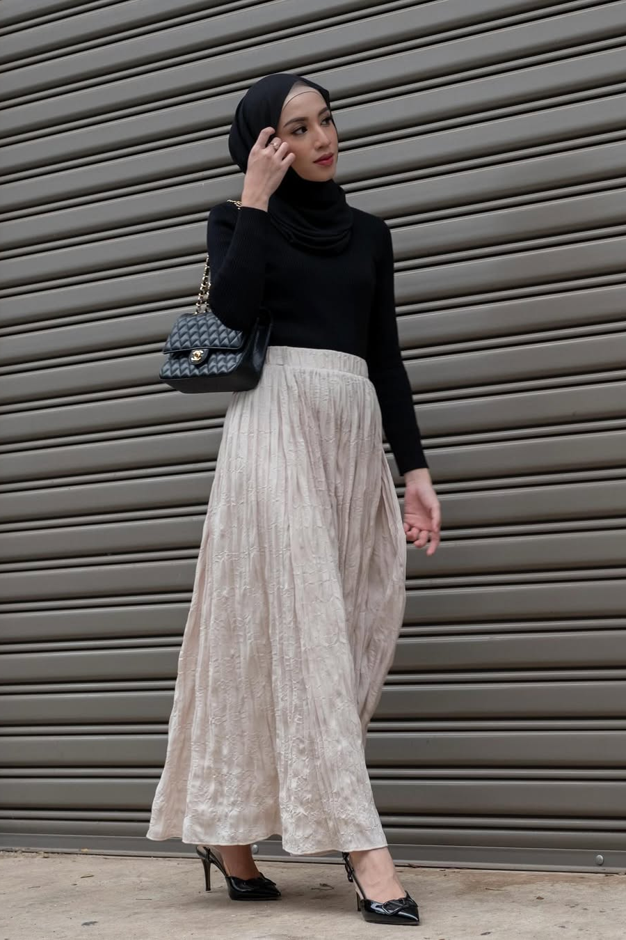 Noor Skirt - Rok Panjang Flowy Wanita Bahan Crepe Premium