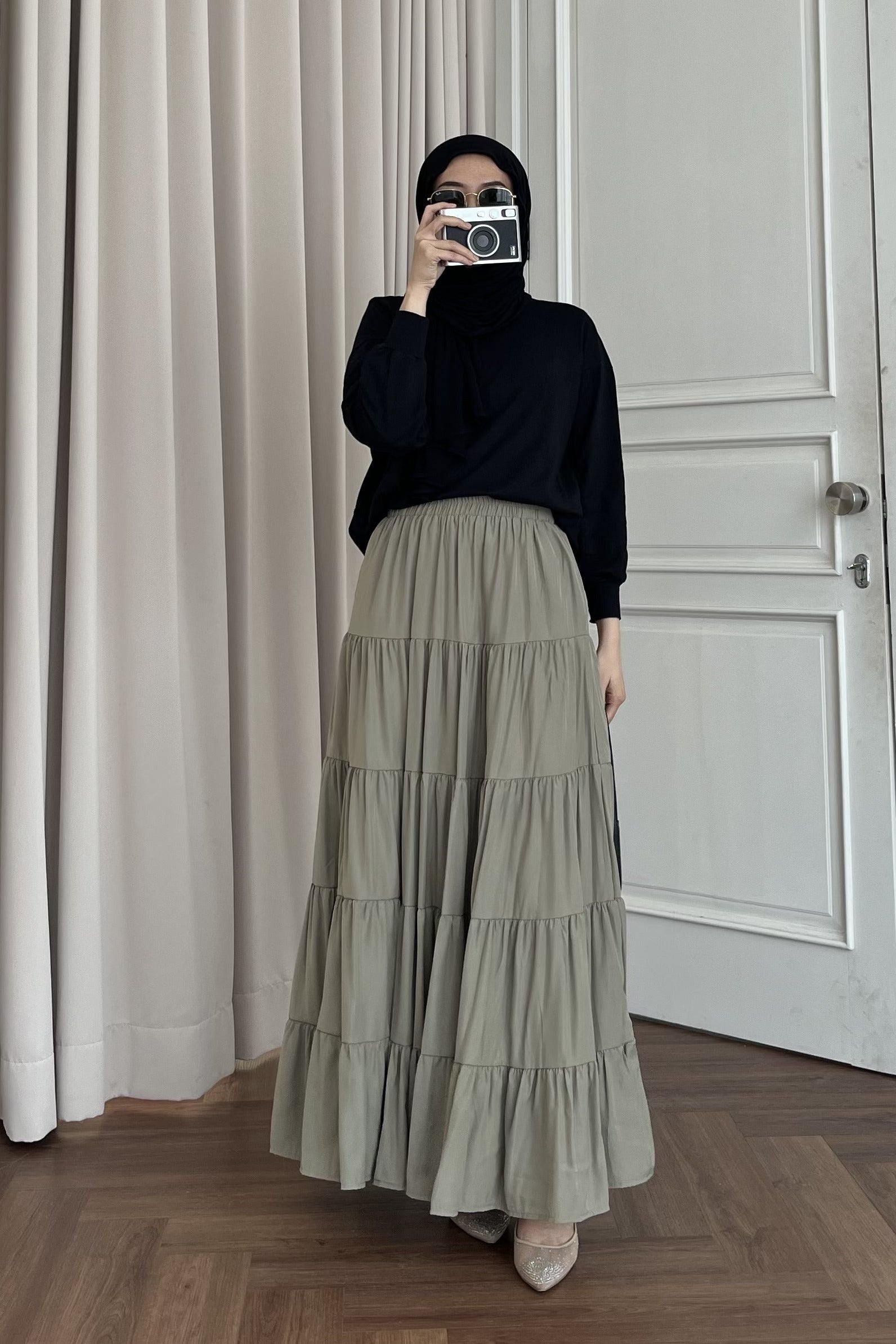 Amara Skirt - Rok Rempel Panjang Wanita Full Furing