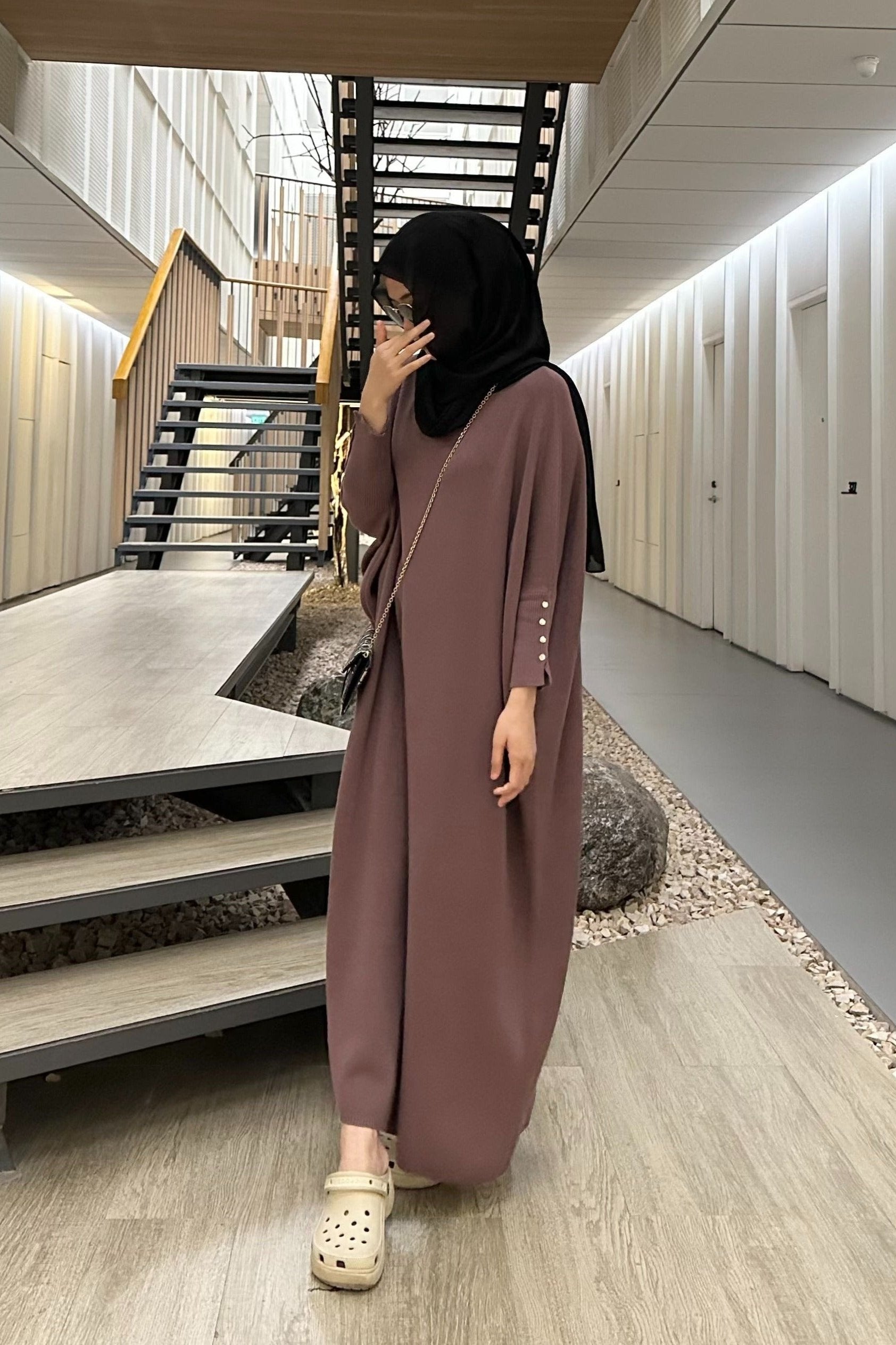 Batwing Dress - Dress Model Batwing Bahan Rajut Premium