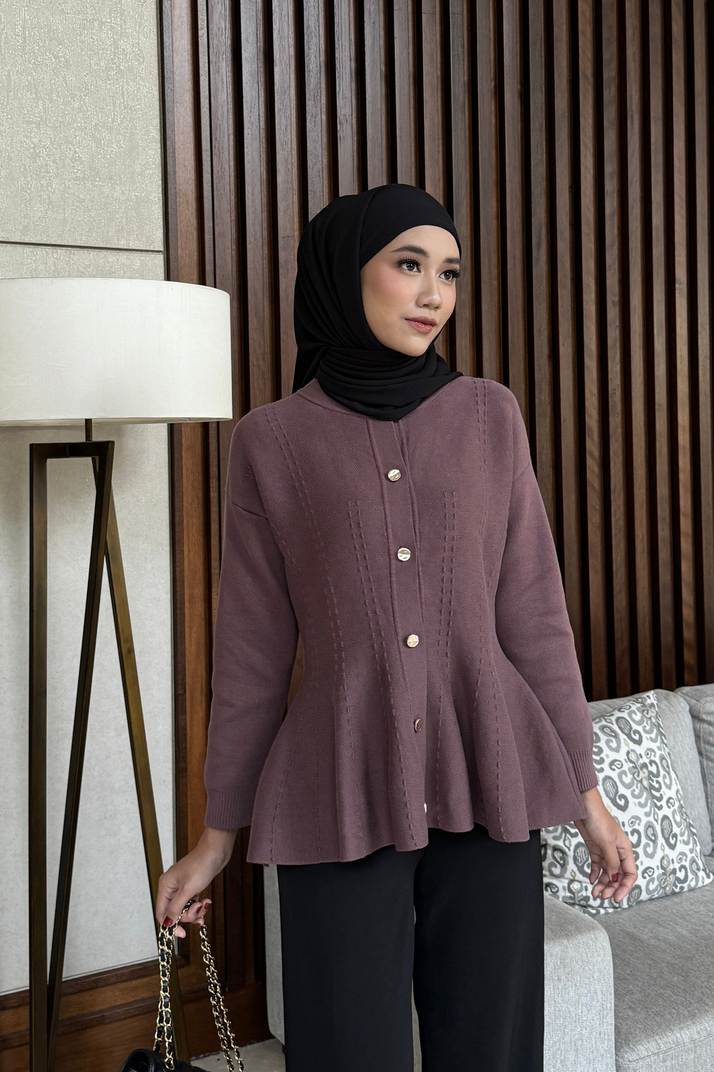 Cheer Cardy - Atasan Wanita Bahan Knit Full Kancing