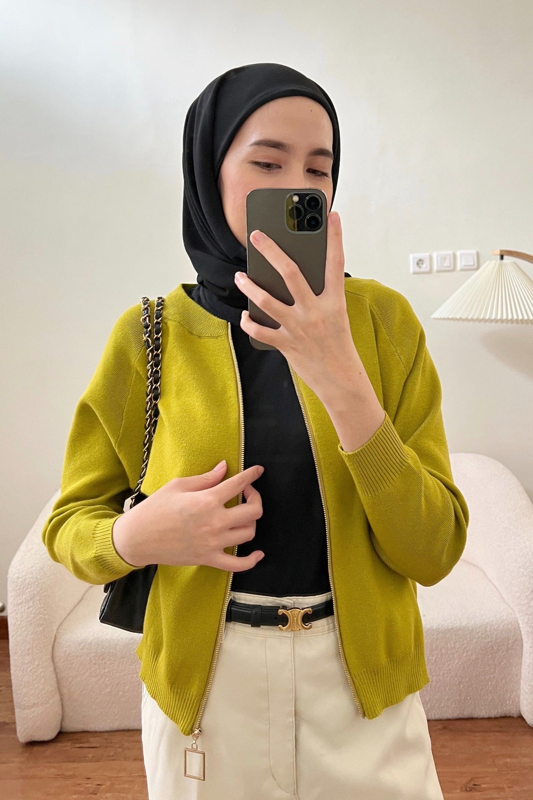 Bomber Cardy Knit - Cardigan Zipper Wanita Bahan Soft Knit Premium
