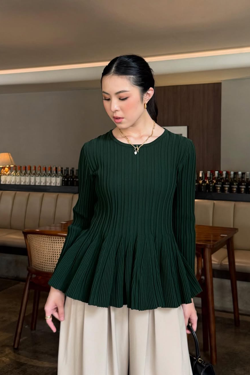 Peplum Basic Sweater - Sweater Wanita Basic Simple