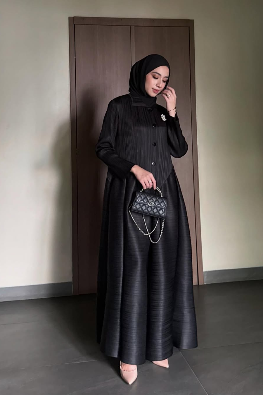 Pleats Dress - Atasan Wanita Cantik & Chic Bahan Pleats Premium HQ