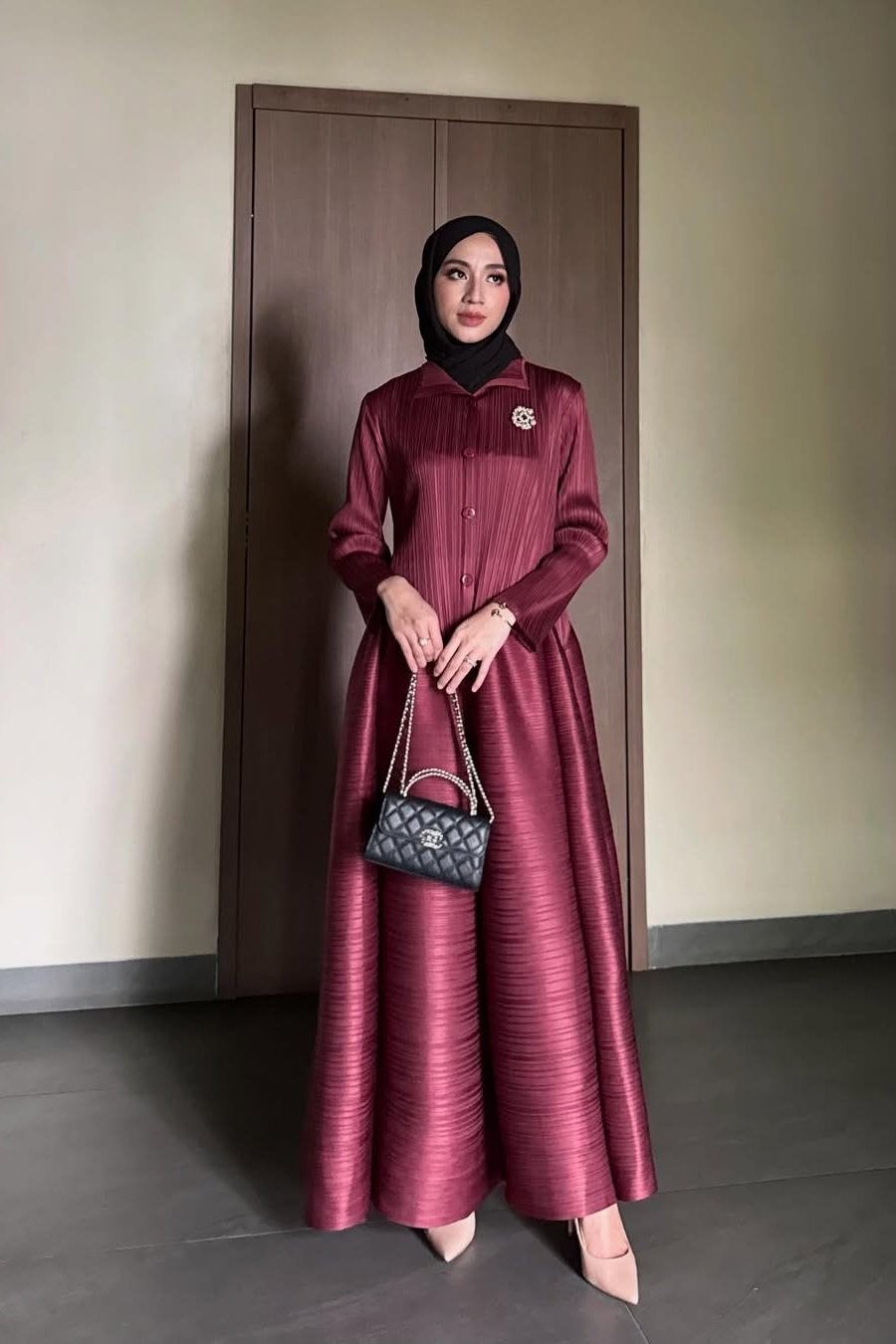 Pleats Dress - Atasan Wanita Cantik & Chic Bahan Pleats Premium HQ