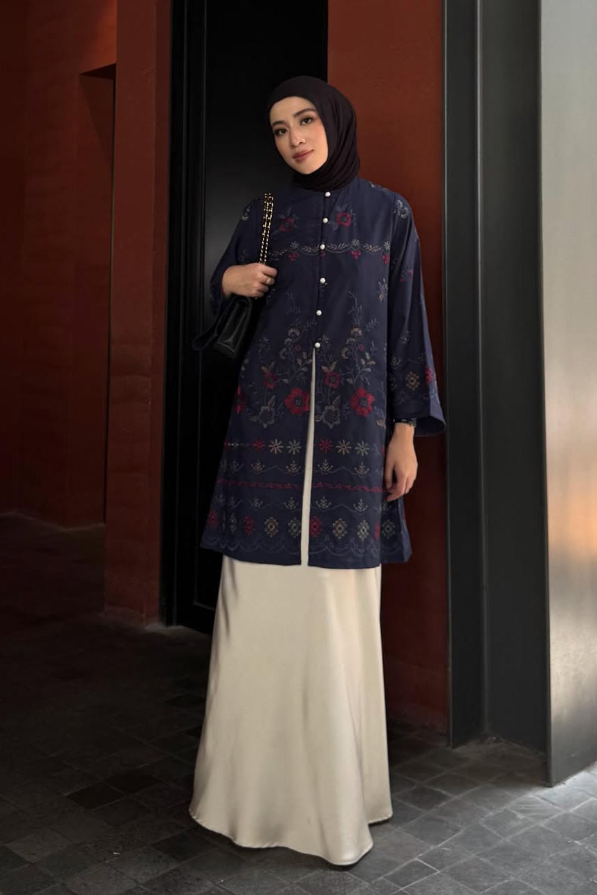 Rayana Tunic Series - Long Tunik Wanita Elegan Dan Mewah Bahan Cotton Spesial Hari Raya