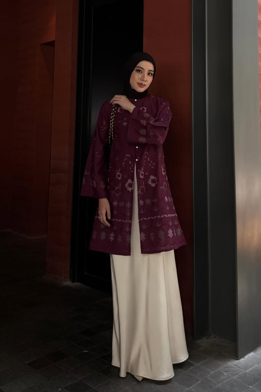 Rayana Tunic Series - Long Tunik Wanita Elegan Dan Mewah Bahan Cotton Spesial Hari Raya