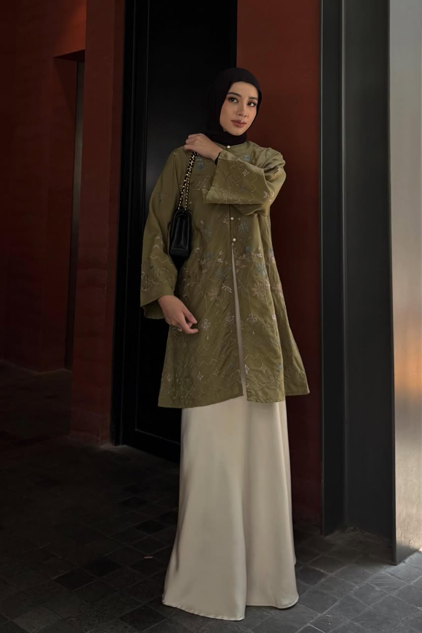 Rayana Tunic Series - Long Tunik Wanita Elegan Dan Mewah Bahan Cotton Spesial Hari Raya