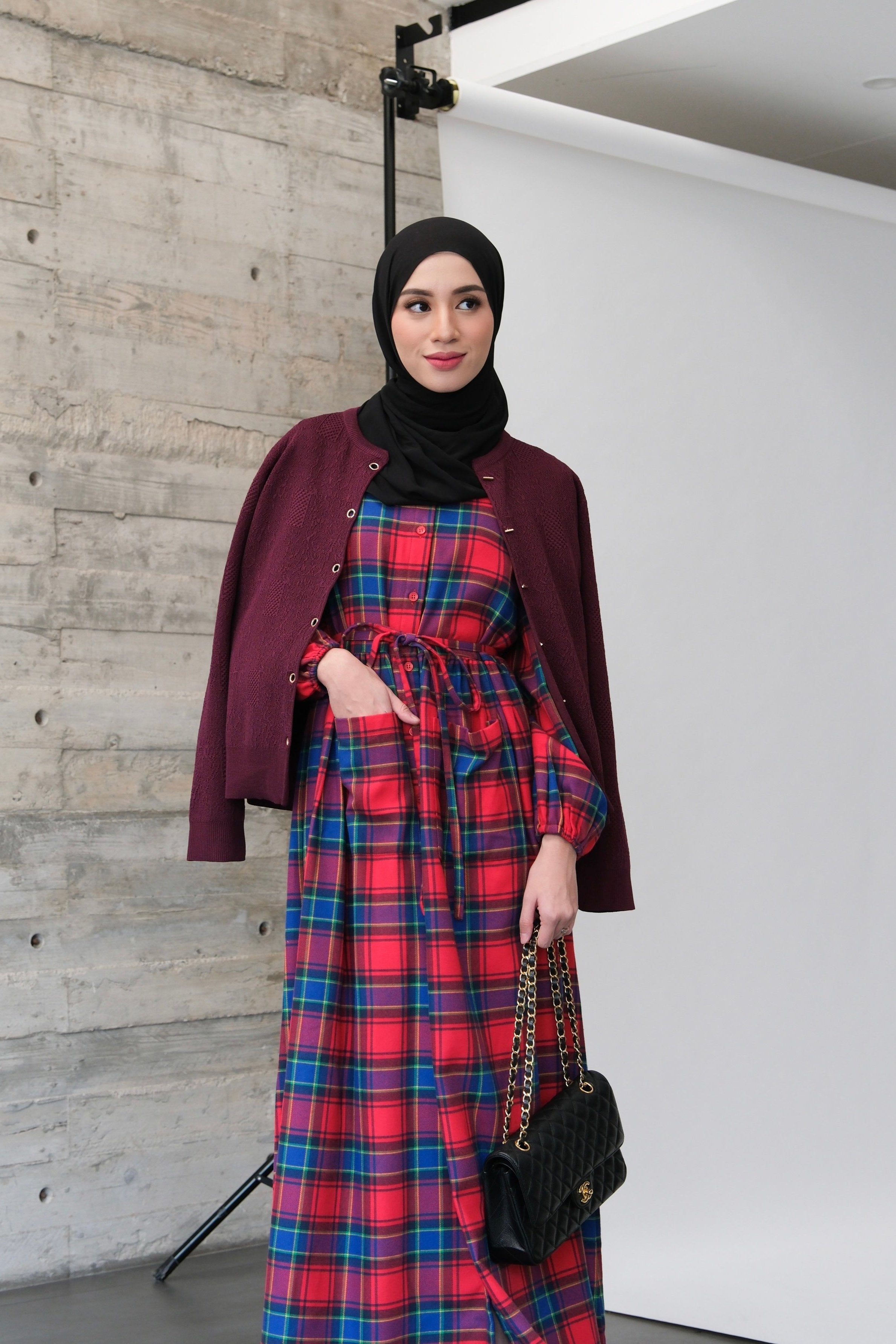 Union Dress - Dress Wanita Bahan Flanel premium